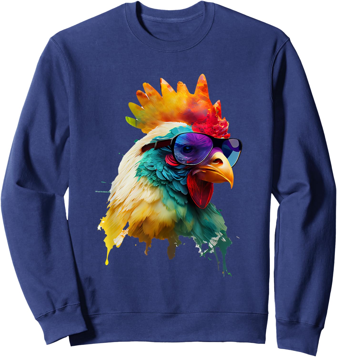Chicken with sunglasses Sweatshirt - Sweatshirt | Navy