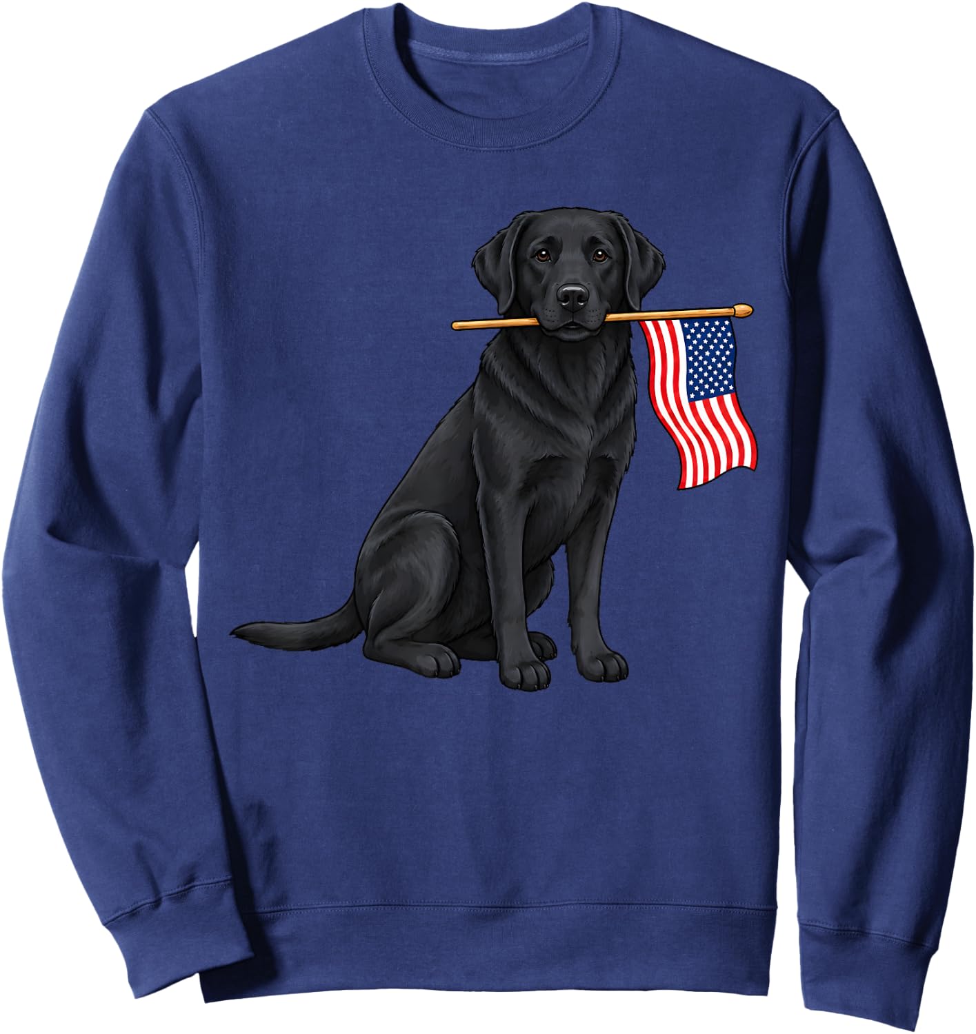 Black Lab 4th of July Patriotic Dog Fourth of July Sweatshirt - Sweatshirt | Navy