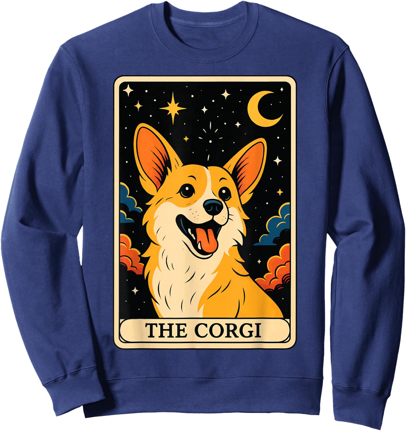 The Corgi Tarot Card Sweatshirt - Sweatshirt | Navy