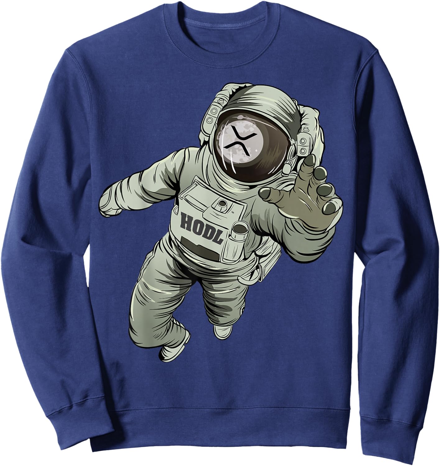 Ripple Logo Moon XRP Sweatshirt - Sweatshirt | Navy