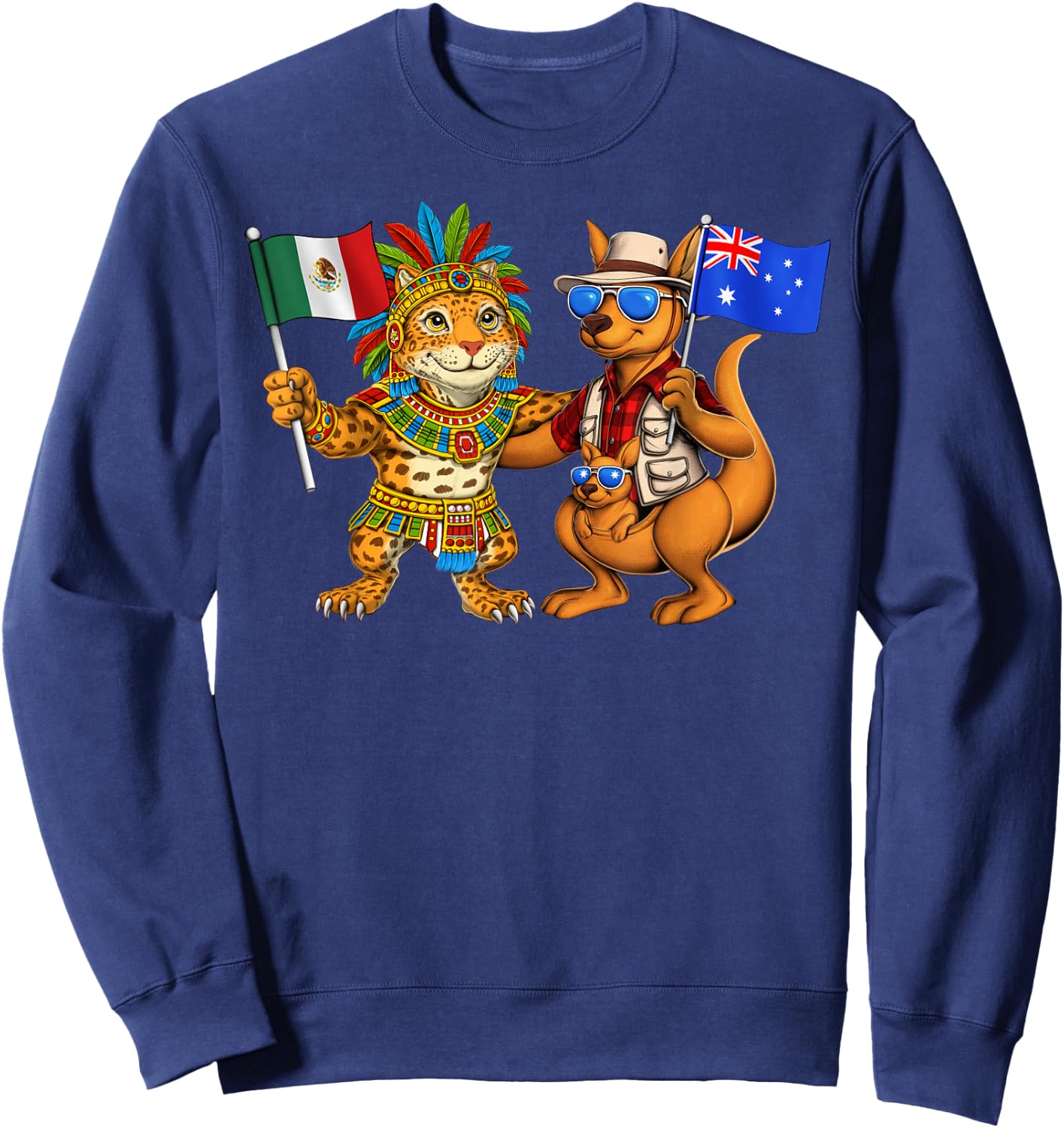 Mexico Australia Flag Mexican Australian Roots México Sweatshirt - Sweatshirt | Navy