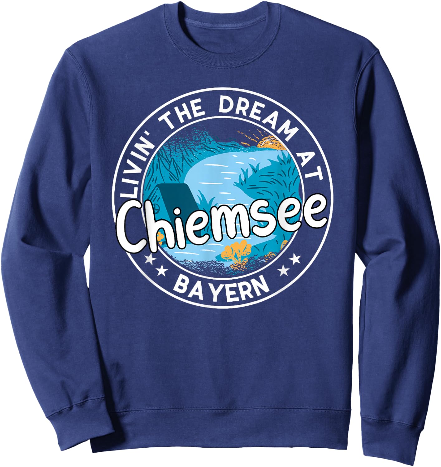 Chiemsee Urlaub Baden SUP Bayern Sweatshirt - Sweatshirt | Navy