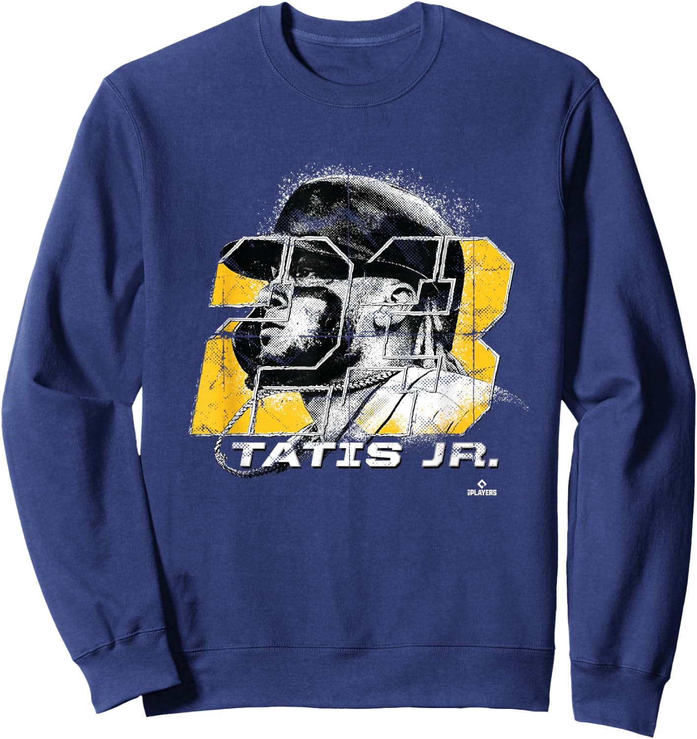 FanPrint Fernando Tatis, Jr. Silhouette - Men's Baseball Sports - Black - Small Sweatshirt - Sweatshirt | Navy