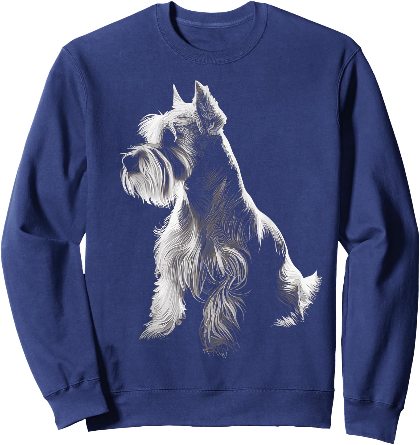 Miniature Schnauzer dog art Miniature Schnauzer Sweatshirt - Sweatshirt | Navy