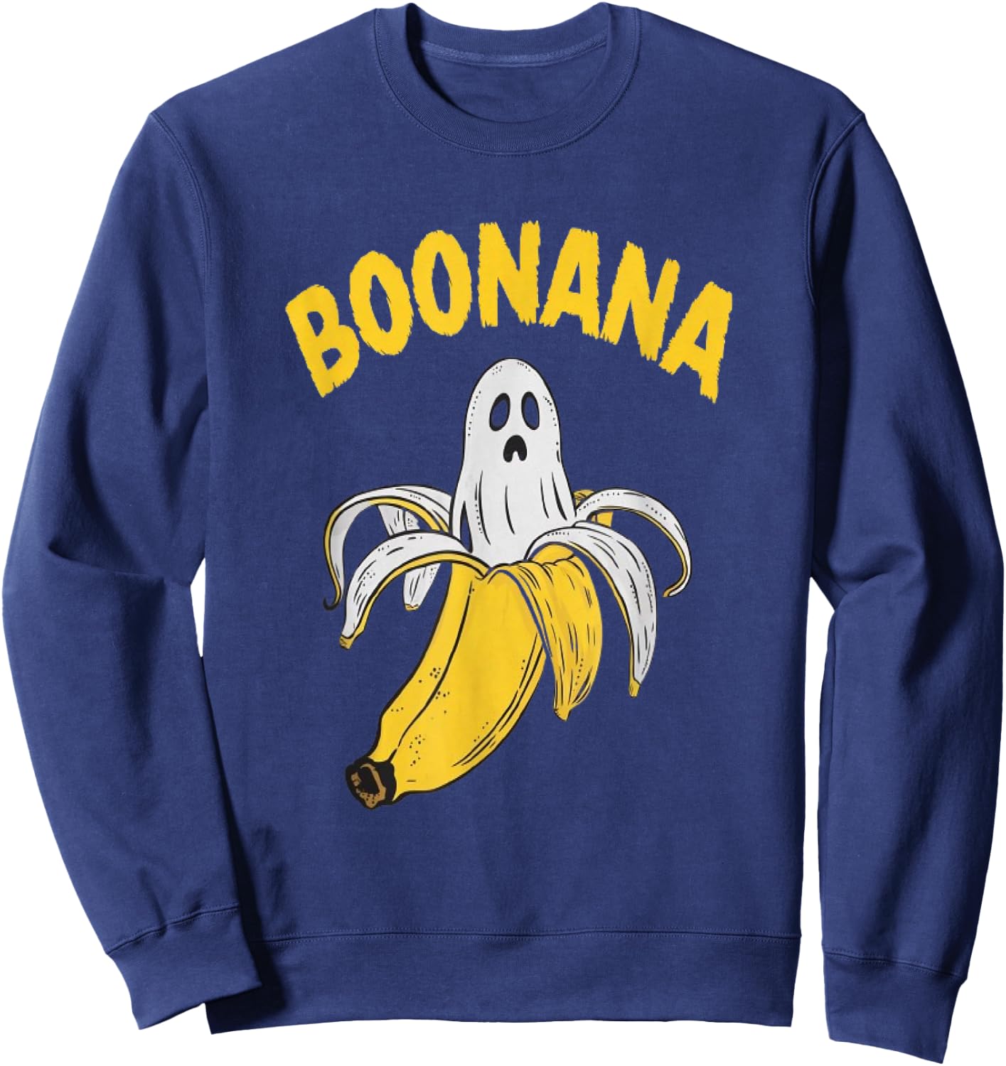 Boonana Cute Ghost Banana Halloween Costume Men Women Kids Sweatshirt - Sweatshirt | Navy