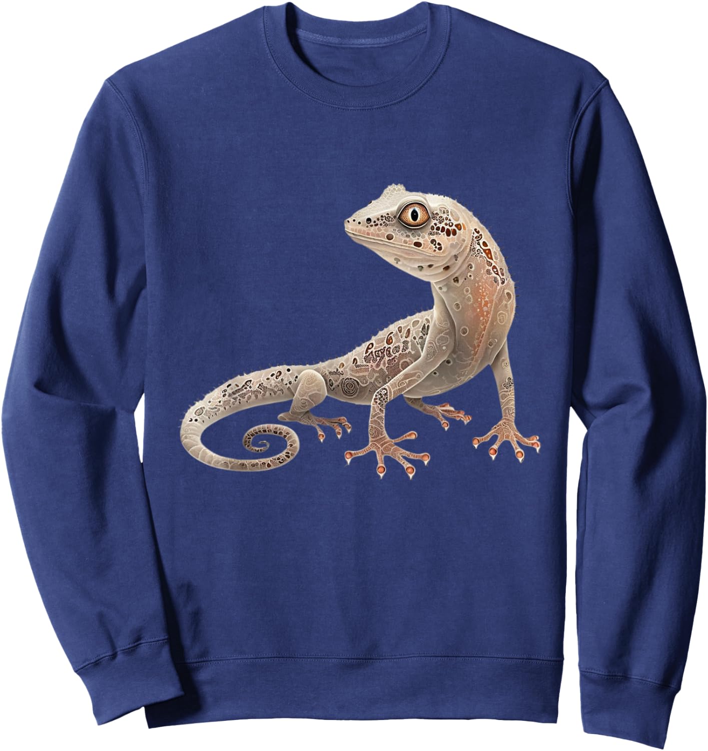 A Unique and Playful Gecko Design Sweatshirt - Sweatshirt | Navy