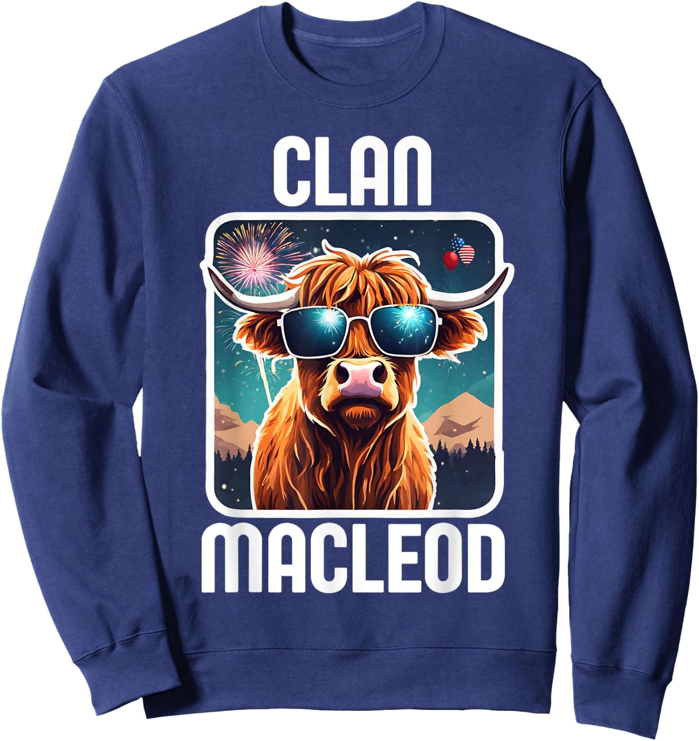 MacLeod Clan 4th July Scottish Family Name USA Party Sweatshirt - Sweatshirt | Navy