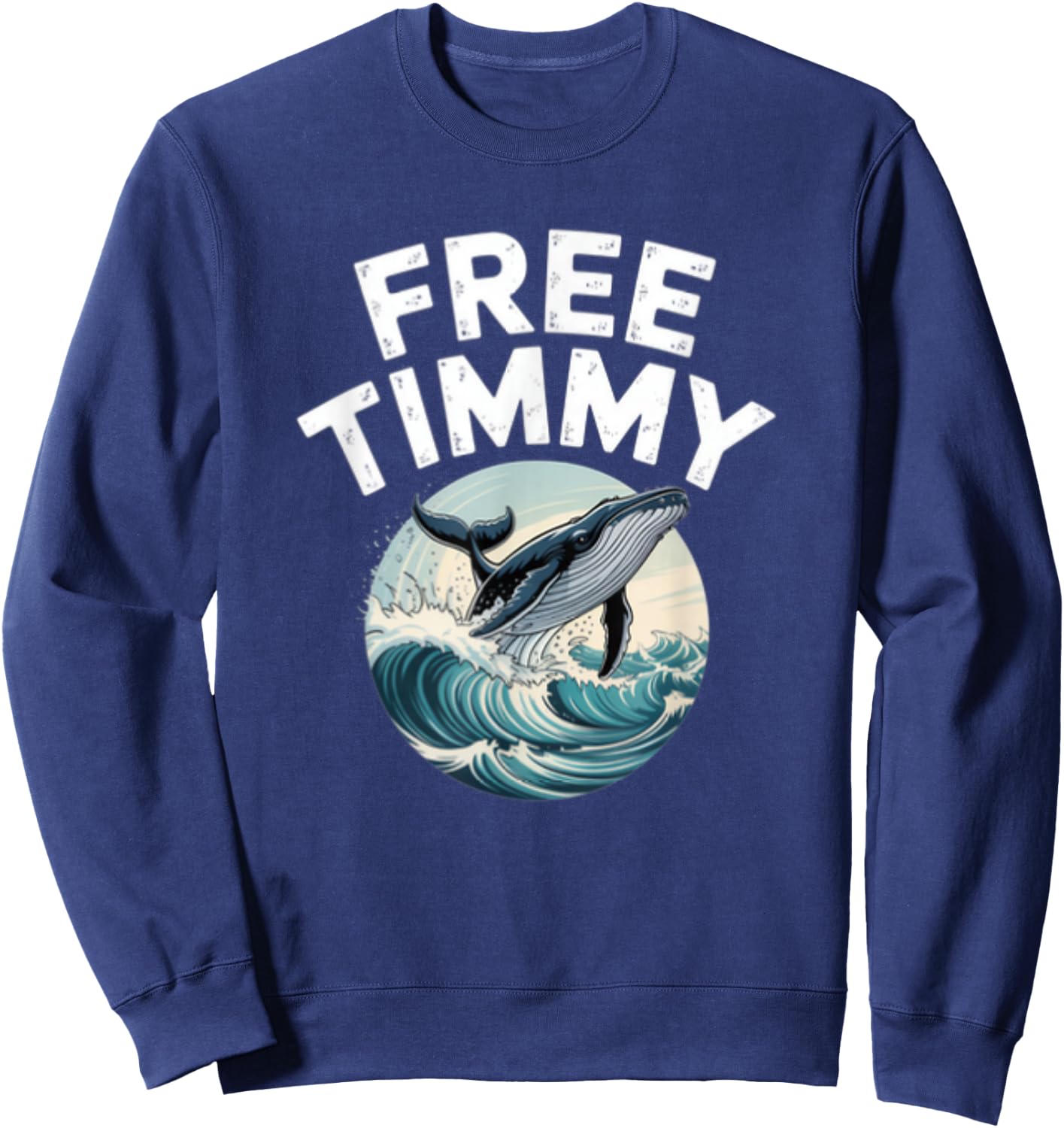 Buckelwal Timmy Walrettung Wismar Timmendorfer Strand Ostsee Sweatshirt - Sweatshirt | Navy