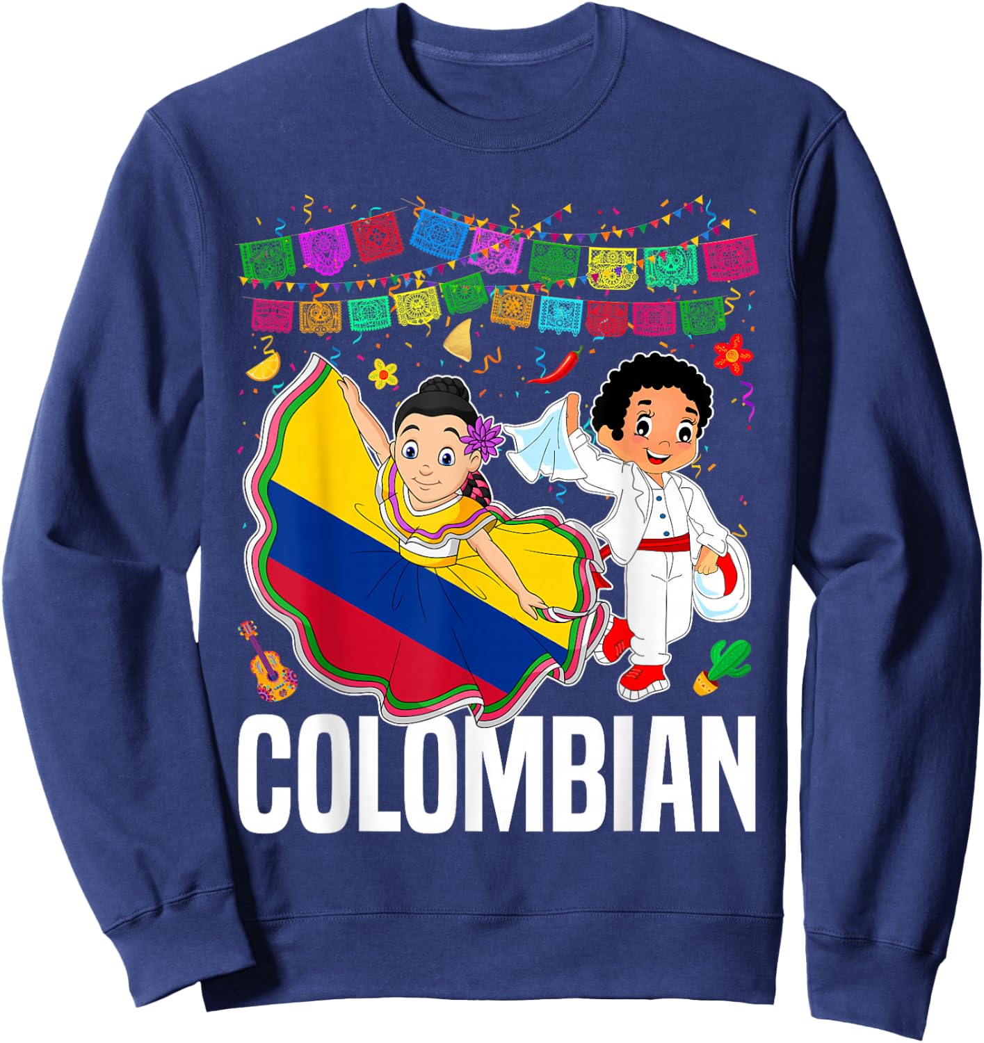 Colombian National Hispanic Heritage Month Colombia Kids Sweatshirt - Sweatshirt | Navy