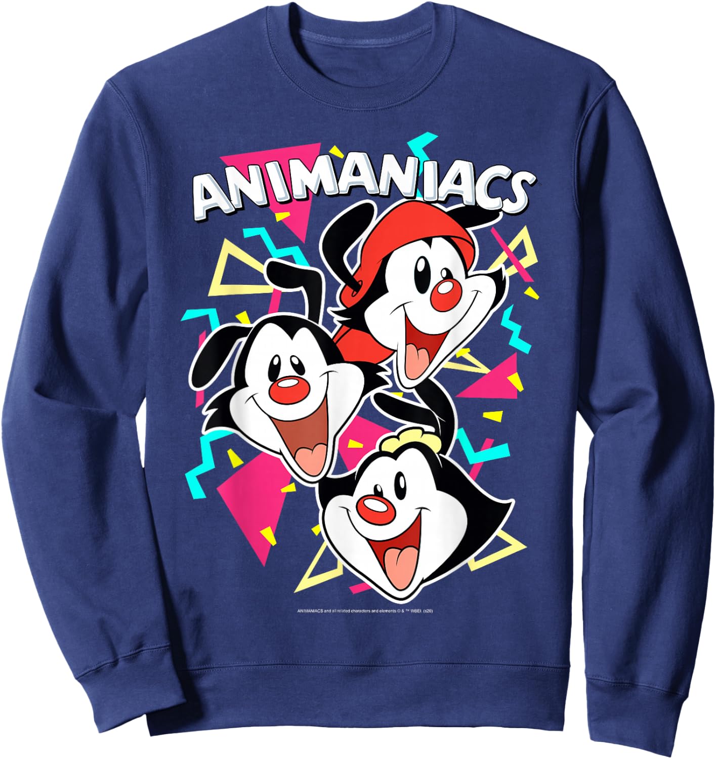 Animaniacs Yakko Wakko & Dot Party Portrait Small Sweatshirt - Sweatshirt | Navy