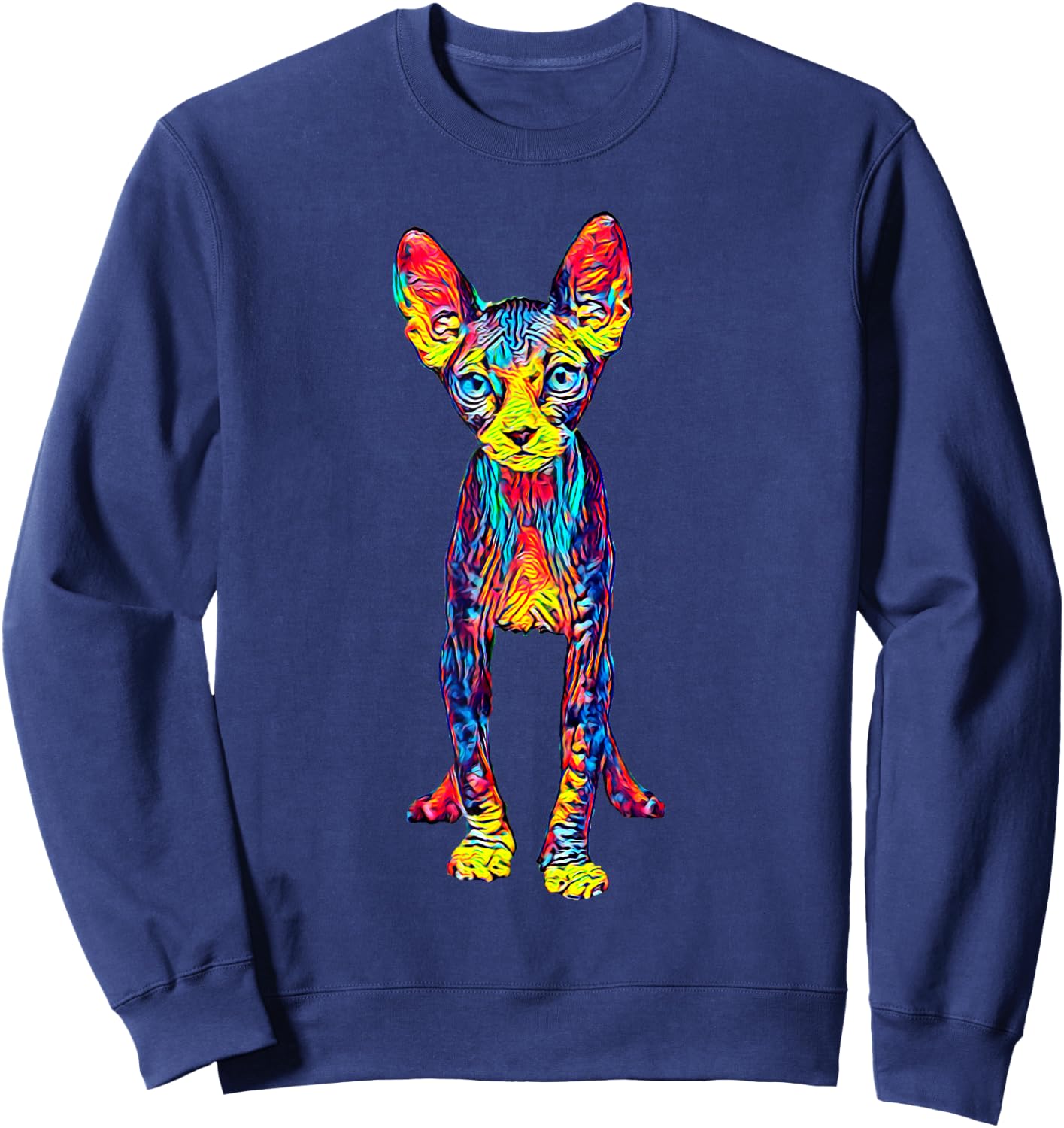 Cat Sphynx Men Women Girls Kids Sweatshirt - Sweatshirt | Navy