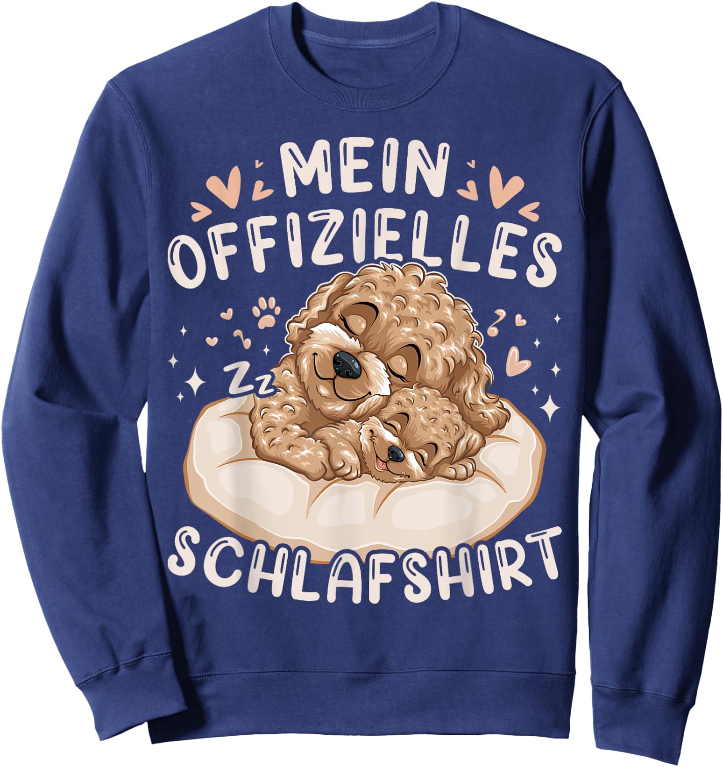 My Official Sleep Shirt Maltipoo Dog and Puppy , black Sweatshirt - Sweatshirt | Navy