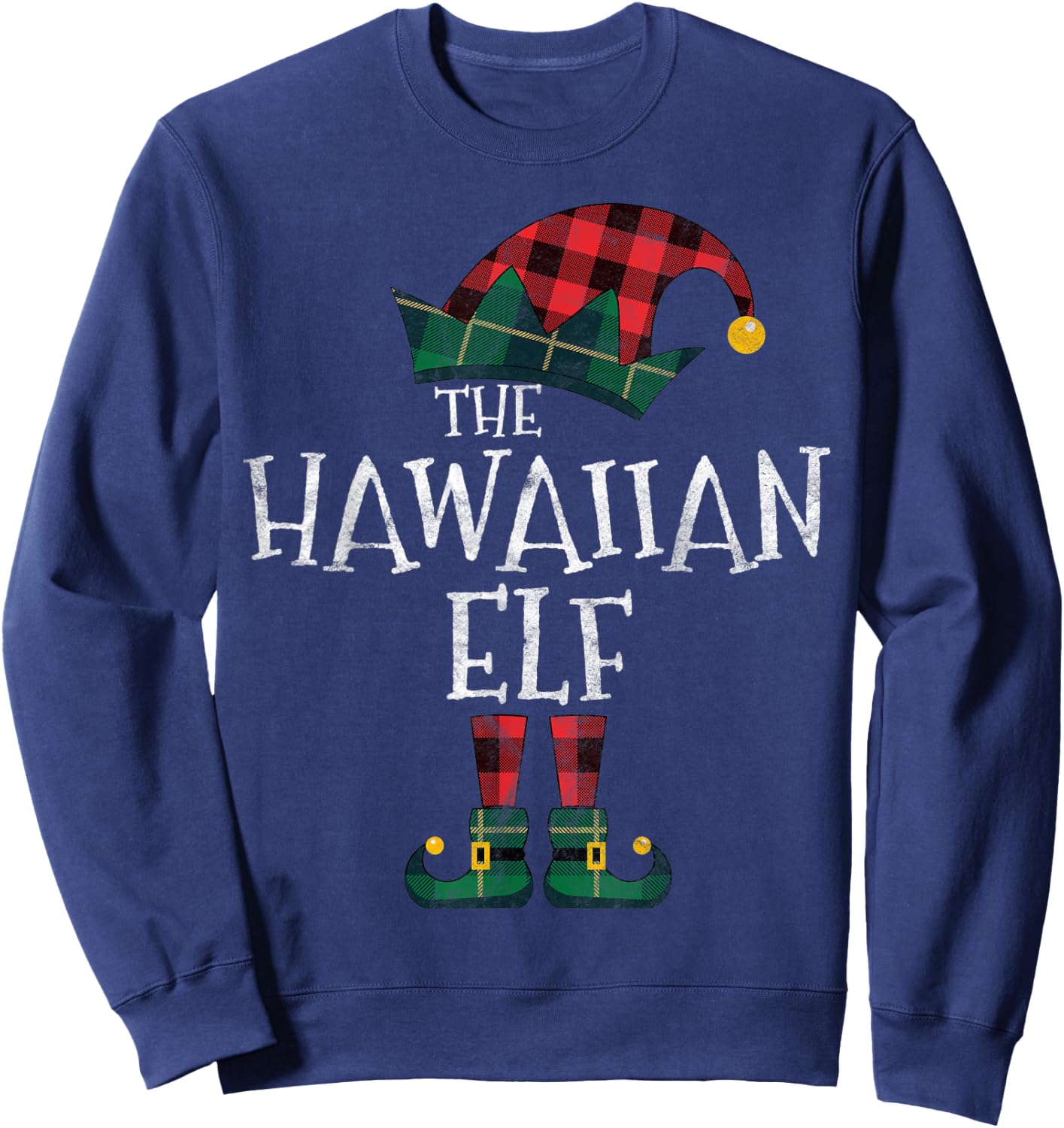 The Hawaiian Elf Matching Family Group Gift Funny Christmas Sweatshirt - Sweatshirt | Navy