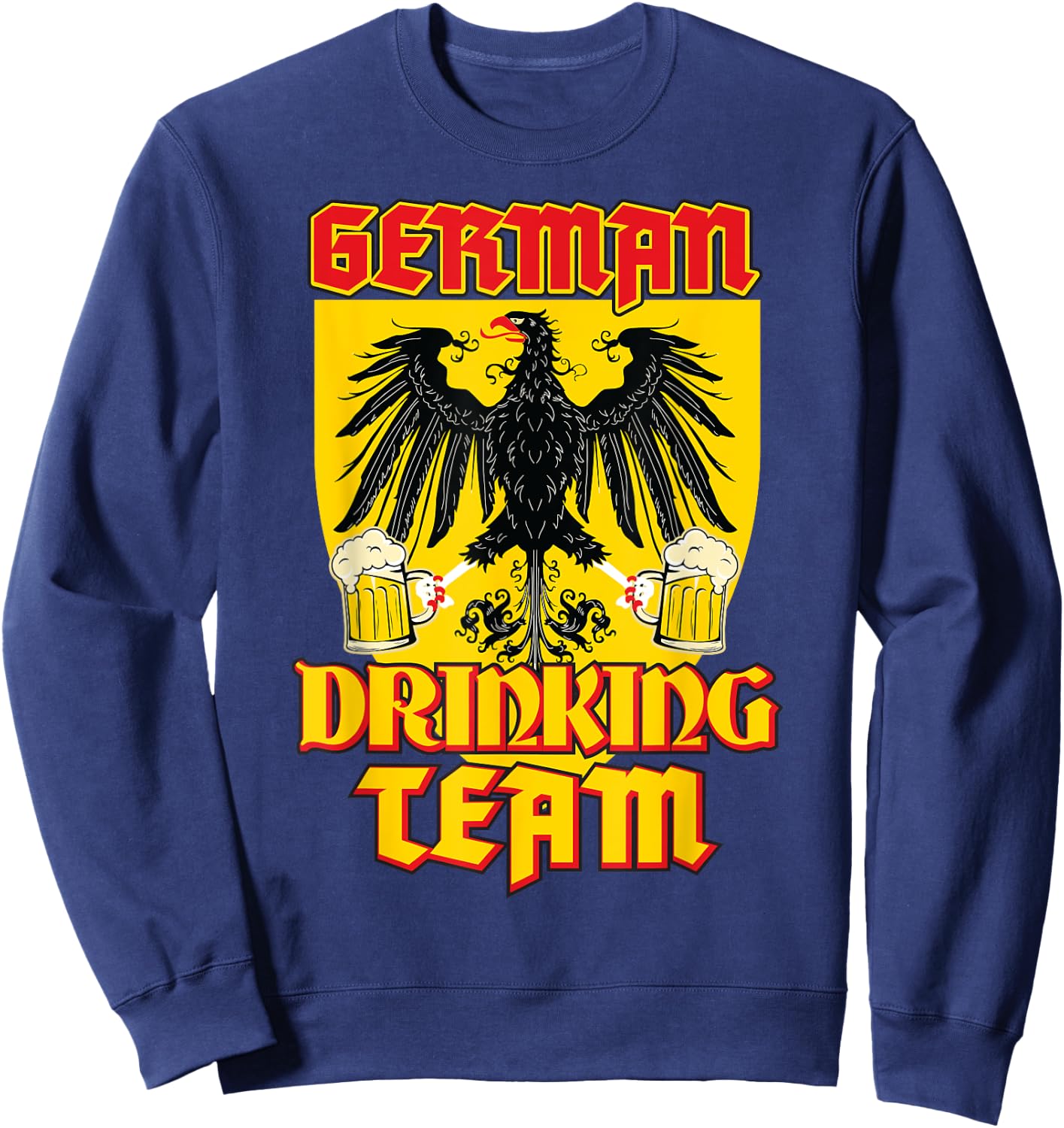 German Team of Drinking Germany Flag Funny Oktoberfest Gift Sweatshirt - Sweatshirt | Navy