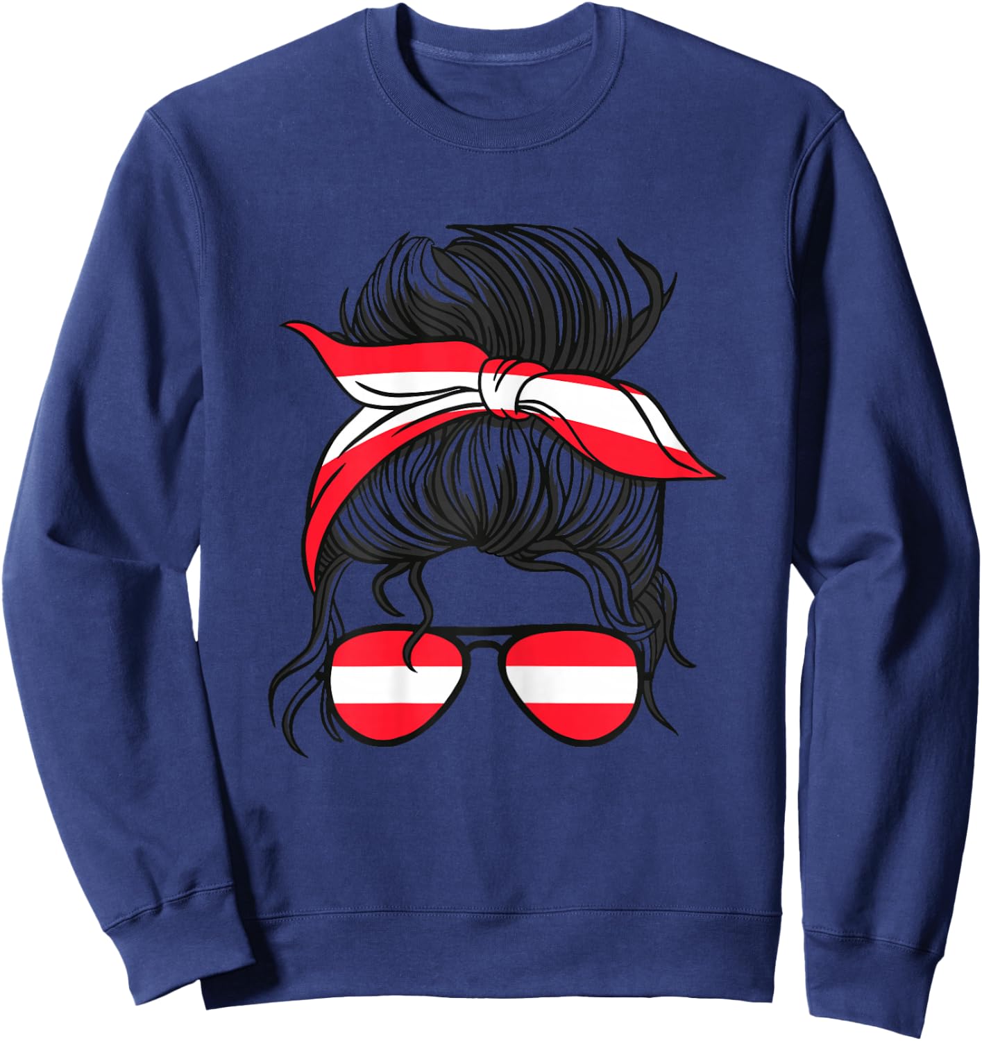 Österreich Mädchen Österreich Mädchen Österreichische Mädchen Österreichische Flagge Sweatshirt - Sweatshirt | Navy
