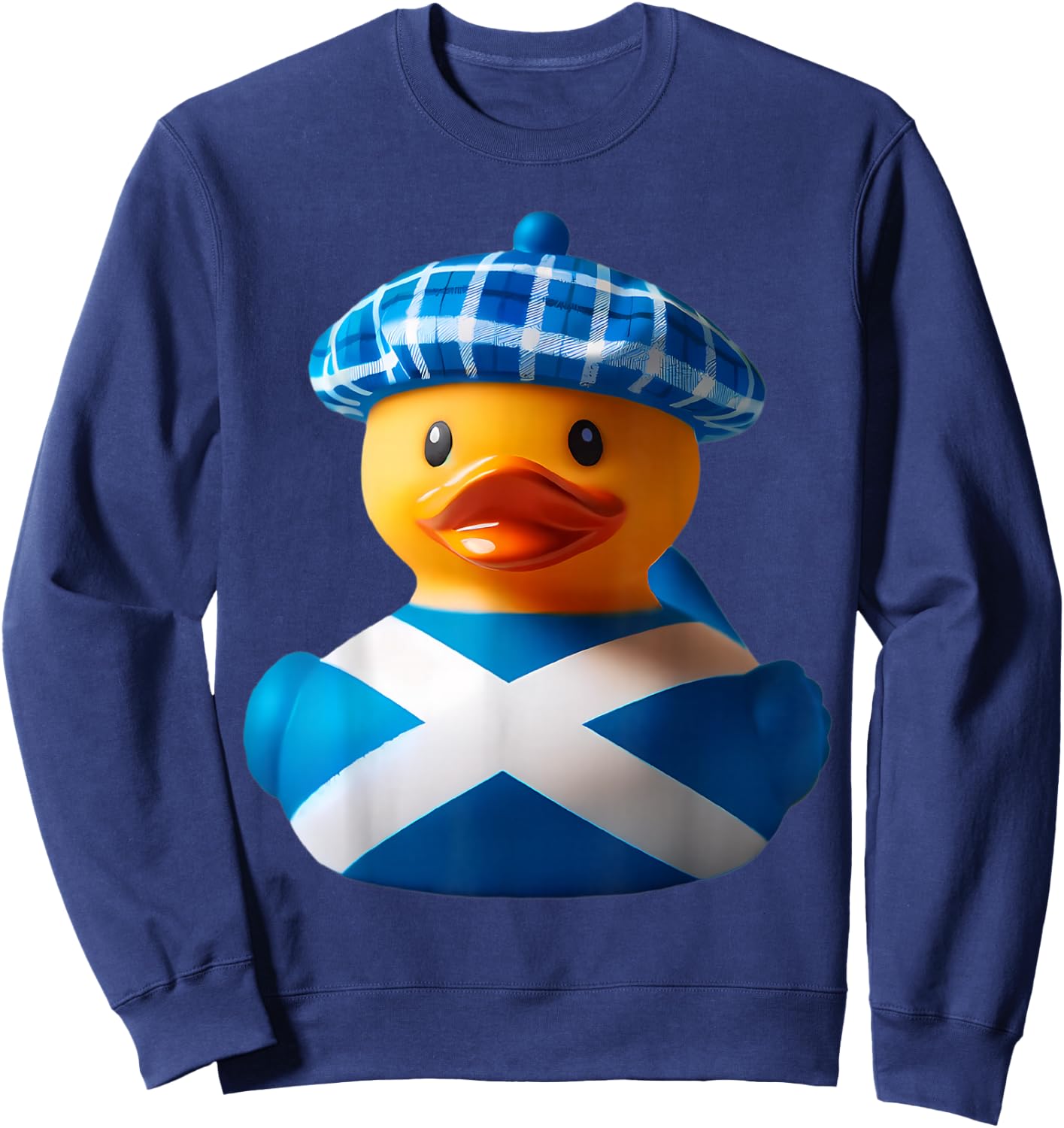 Scottish Pride Scotland Flag Rubber Duck Ducky Duckie Sweatshirt - Sweatshirt | Navy