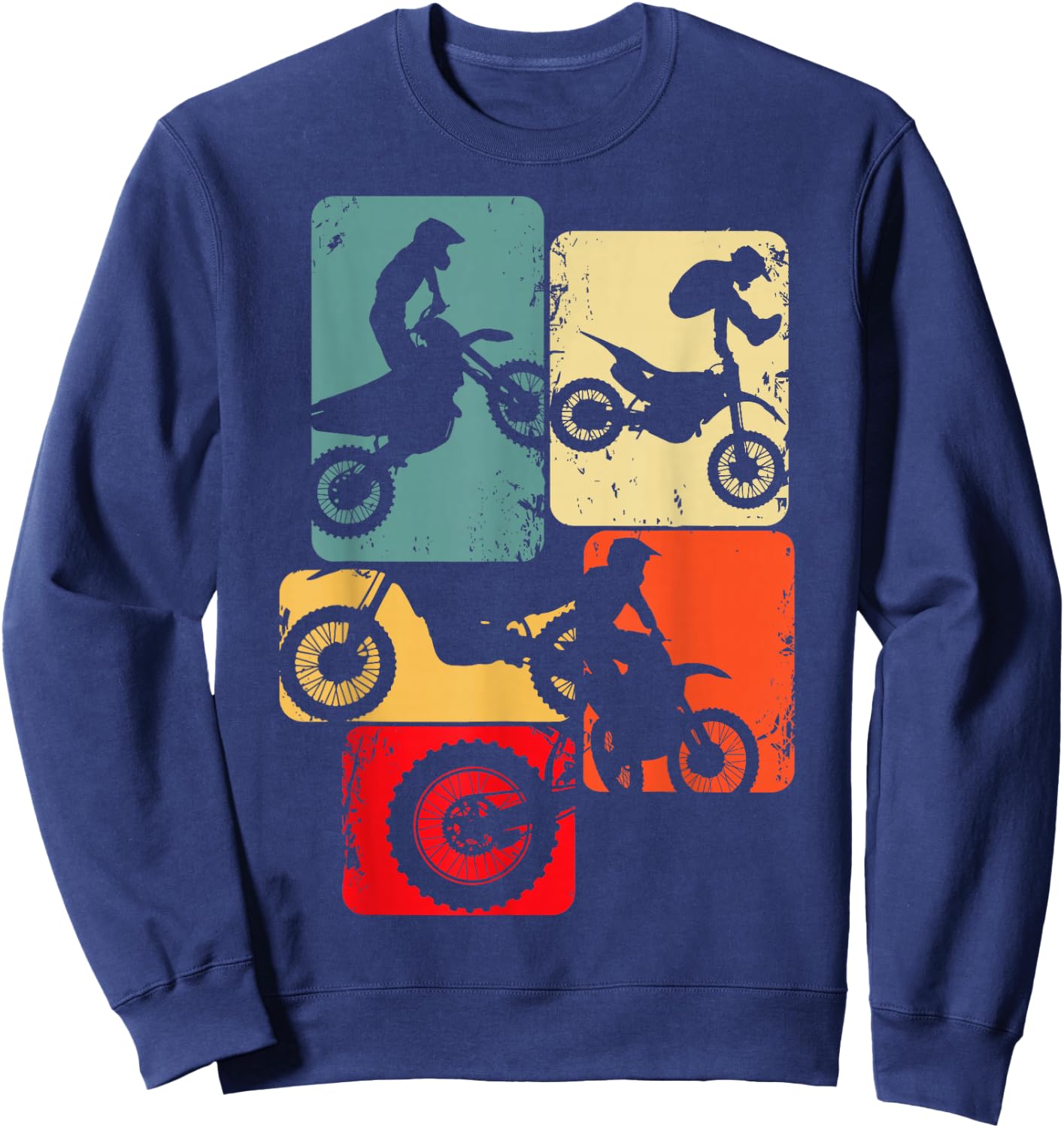 Motocross Bike Dirt Biker Enduro Supermoto , black Sweatshirt - Sweatshirt | Navy