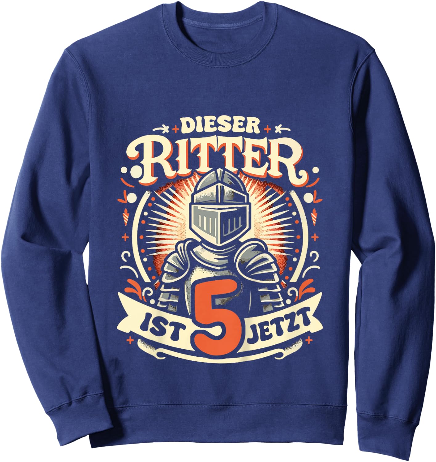 5. Geburtstag Dieser Ritter ist 5 Jahre Geburtstagsgeschenk Sweatshirt - Sweatshirt | Navy