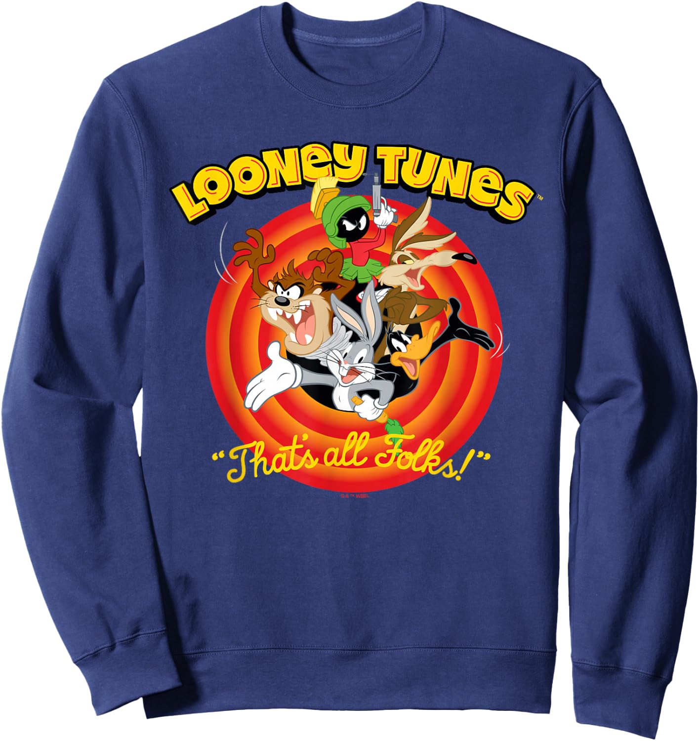 Looney Tunes Group That's All Folks Sweatshirt - Sweatshirt | Navy