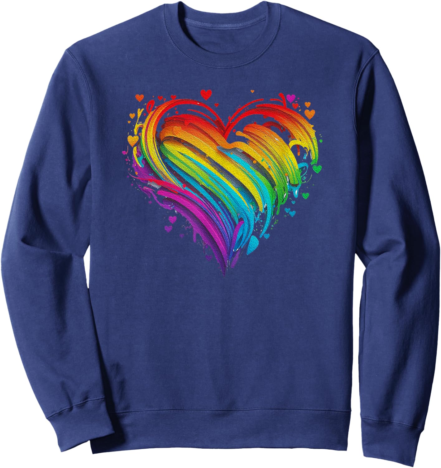 CSD LGBT Rainbow LGBTQ Heart Pride Love Just Love , black Sweatshirt - Sweatshirt | Navy