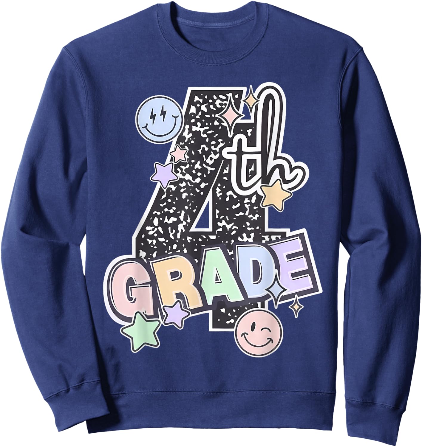 Fourth Grade 4th Grade Composition Notebook Teachers Sweatshirt - Sweatshirt | Navy