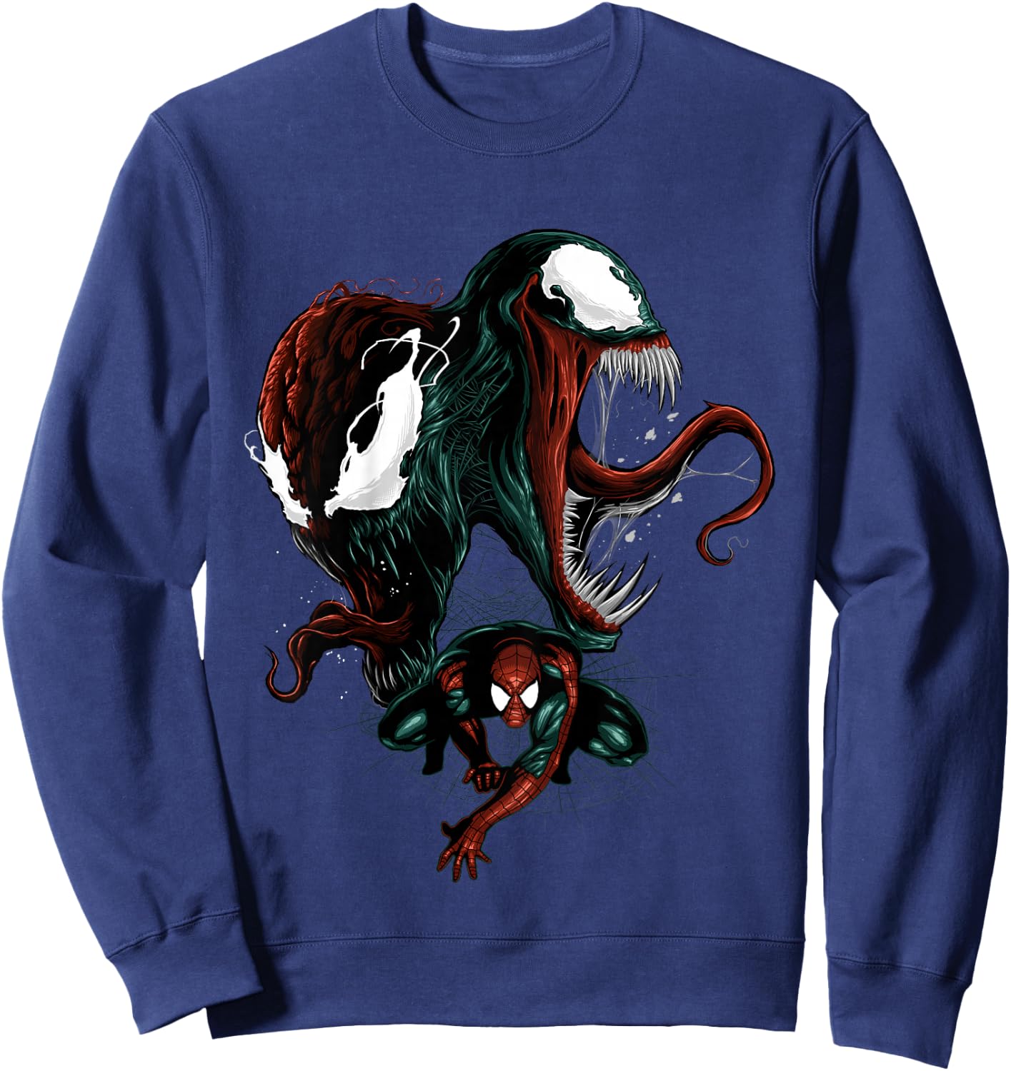 Marvel Spider-Man Venom and Carnage Split Portrait Sweatshirt - Sweatshirt | Navy