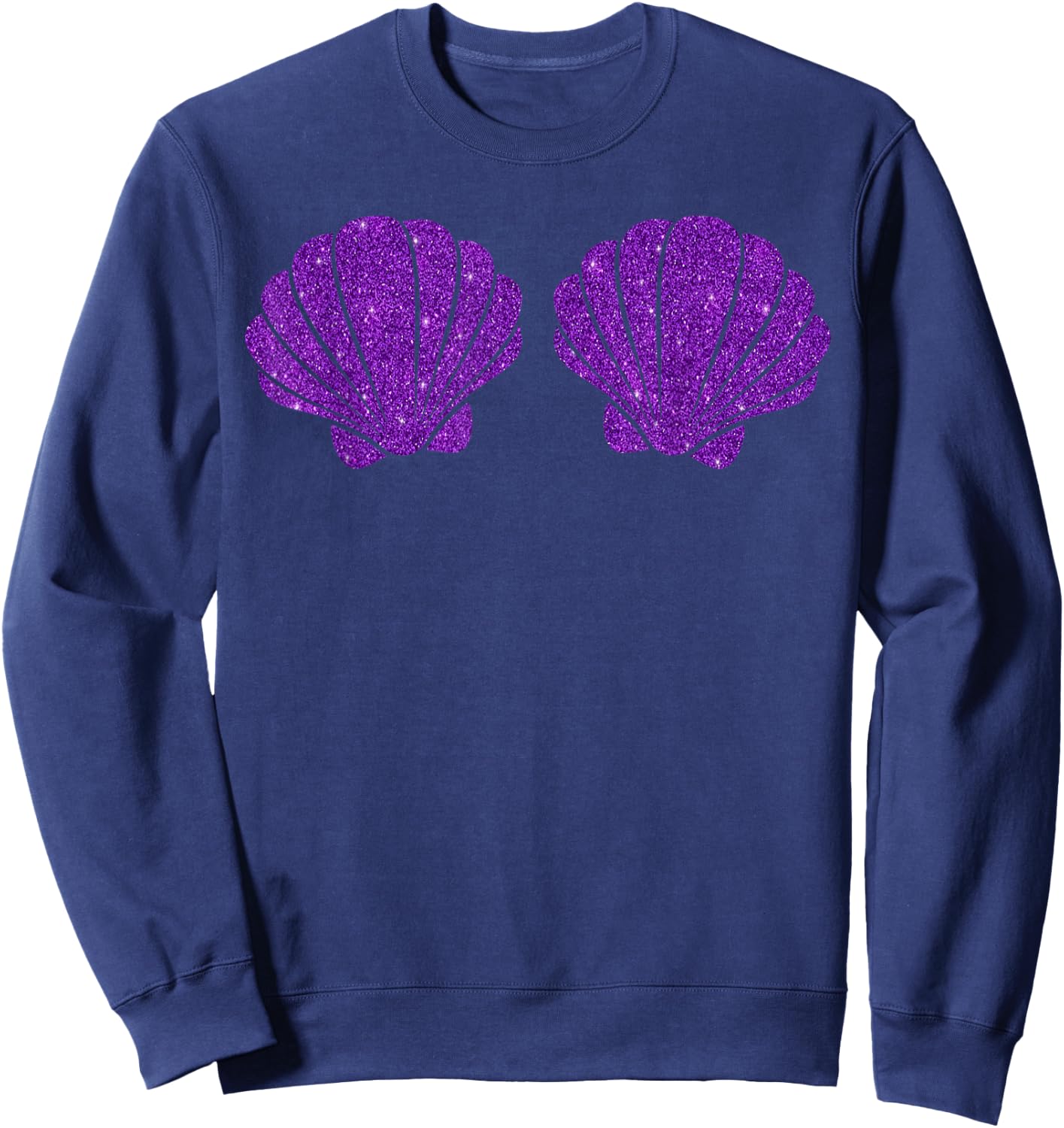 Mermaid SeaShell Costume Women, Cute Halloween Girl Costume Sweatshirt - Sweatshirt | Navy