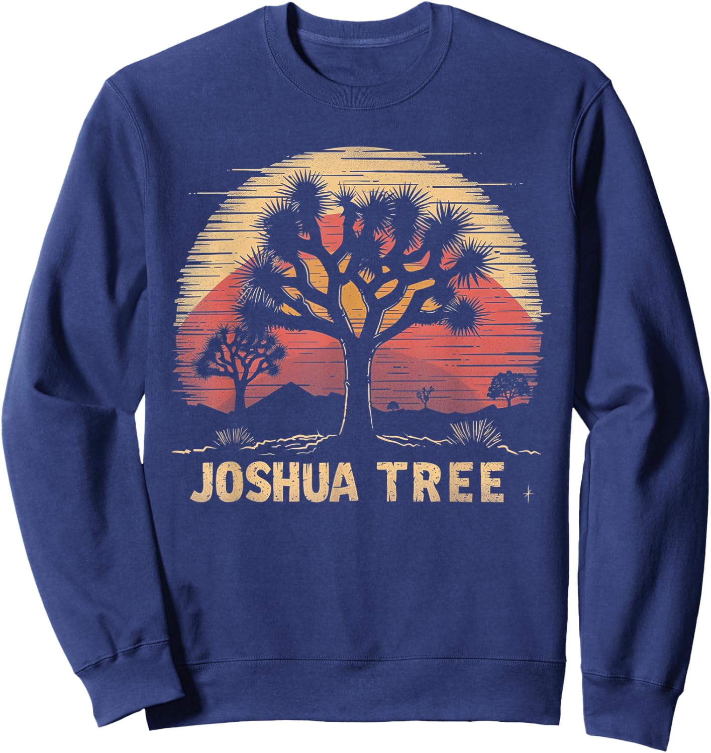 Joshua Tree - US National Park Vintage Men Women Kids Retro Sweatshirt - Sweatshirt | Navy