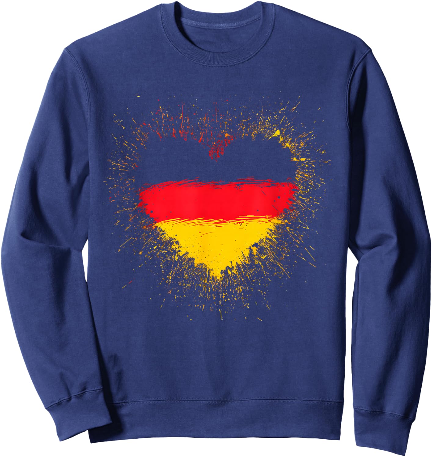 Deutschland Flaggen Herz Deutschland Fan Herren Damen Sweatshirt - Sweatshirt | Navy