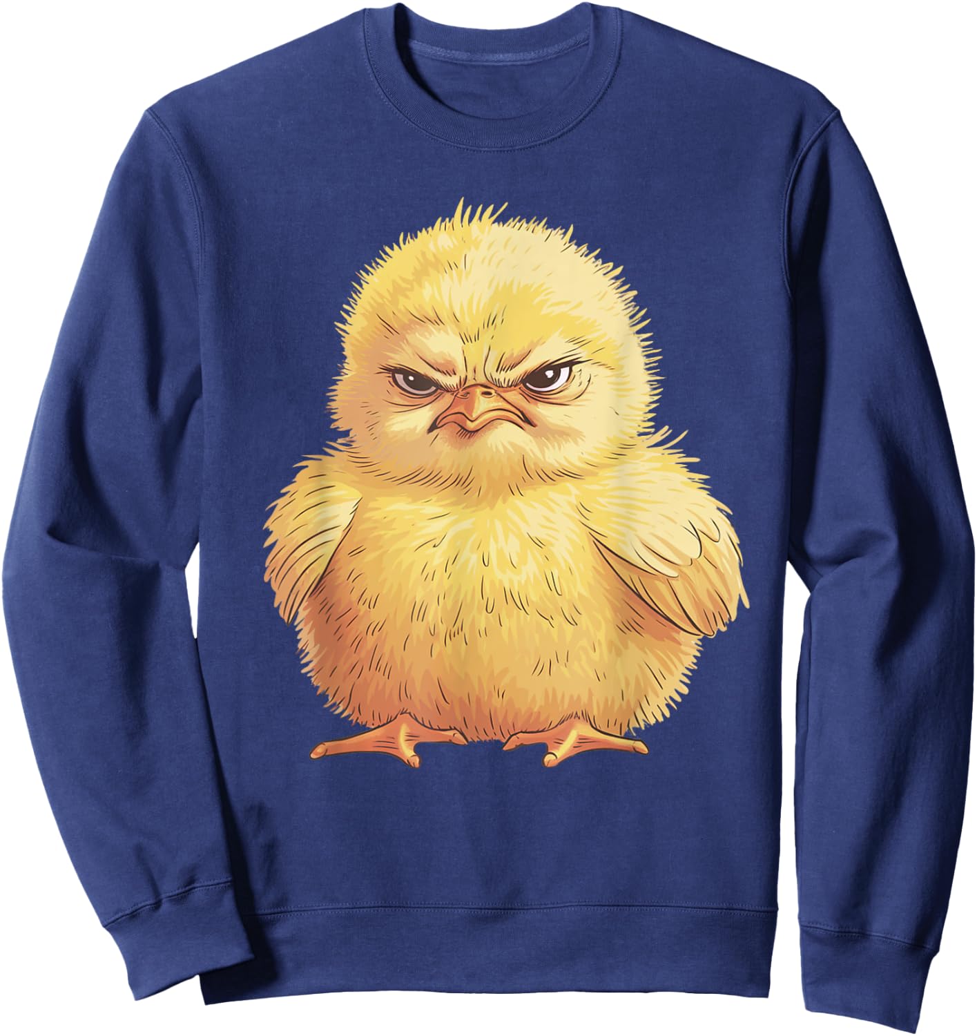 Funny Grumpy Chicken Chick Bird Animal Lover Gift Men Women Sweatshirt - Sweatshirt | Navy