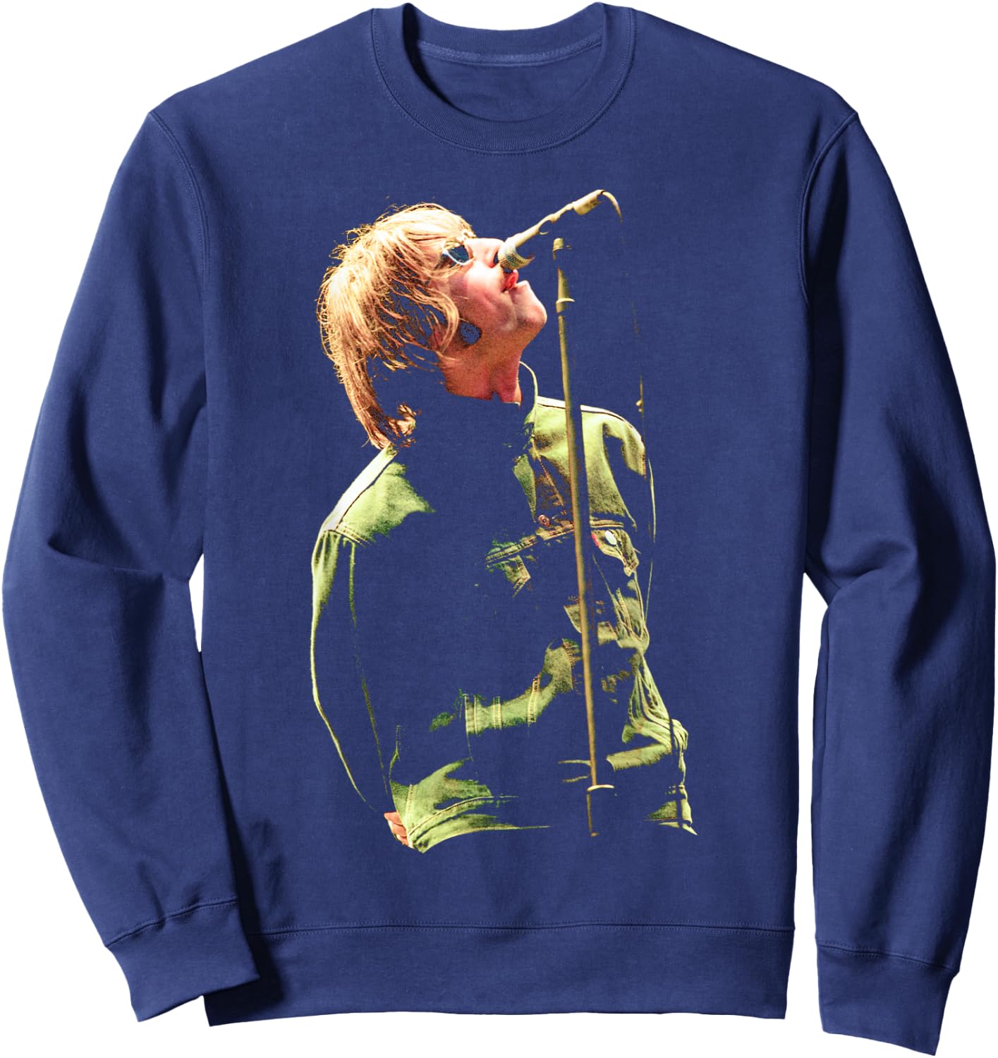 Liam Gallagher with Oasis at Balloch Castle 1996 , Black, S Sweatshirt - Sweatshirt | Navy