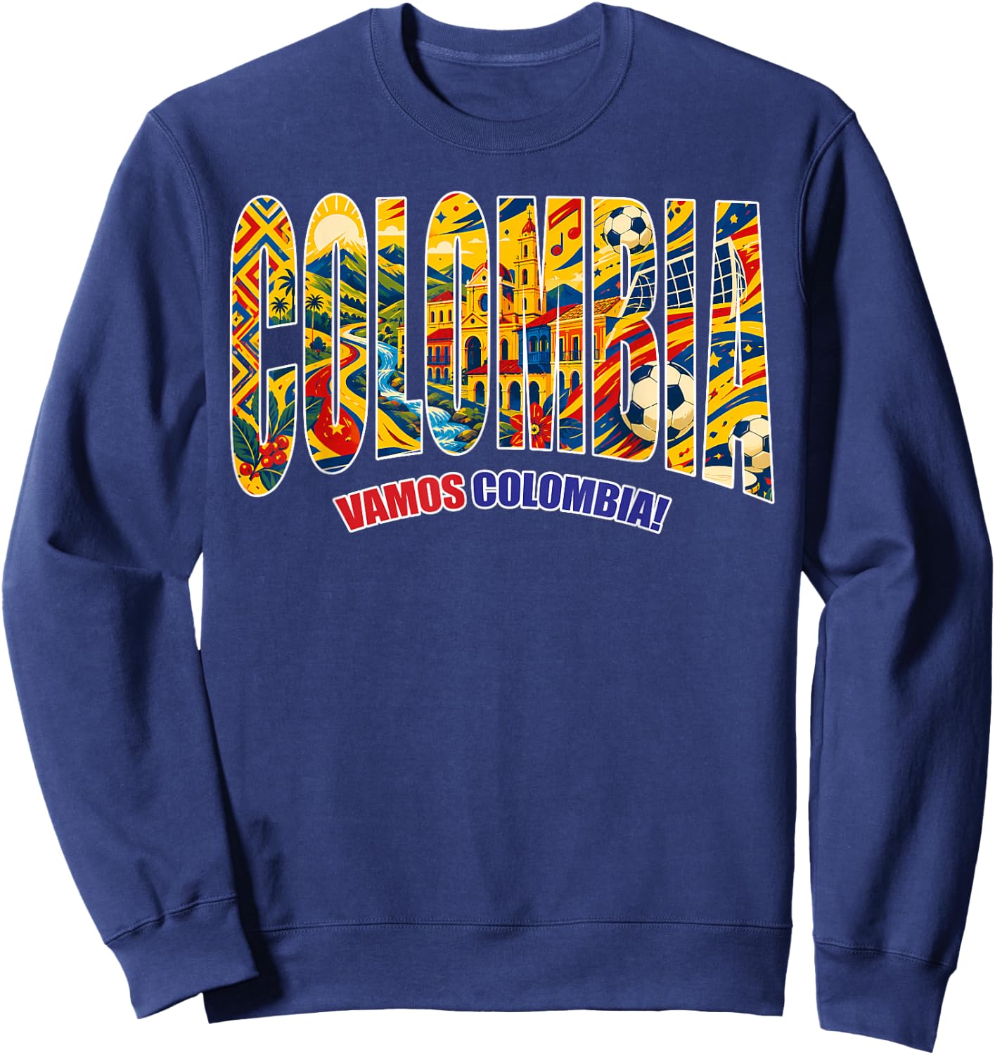 Colombia Country Colombian Flag Women Kids Sweatshirt - Sweatshirt | Navy