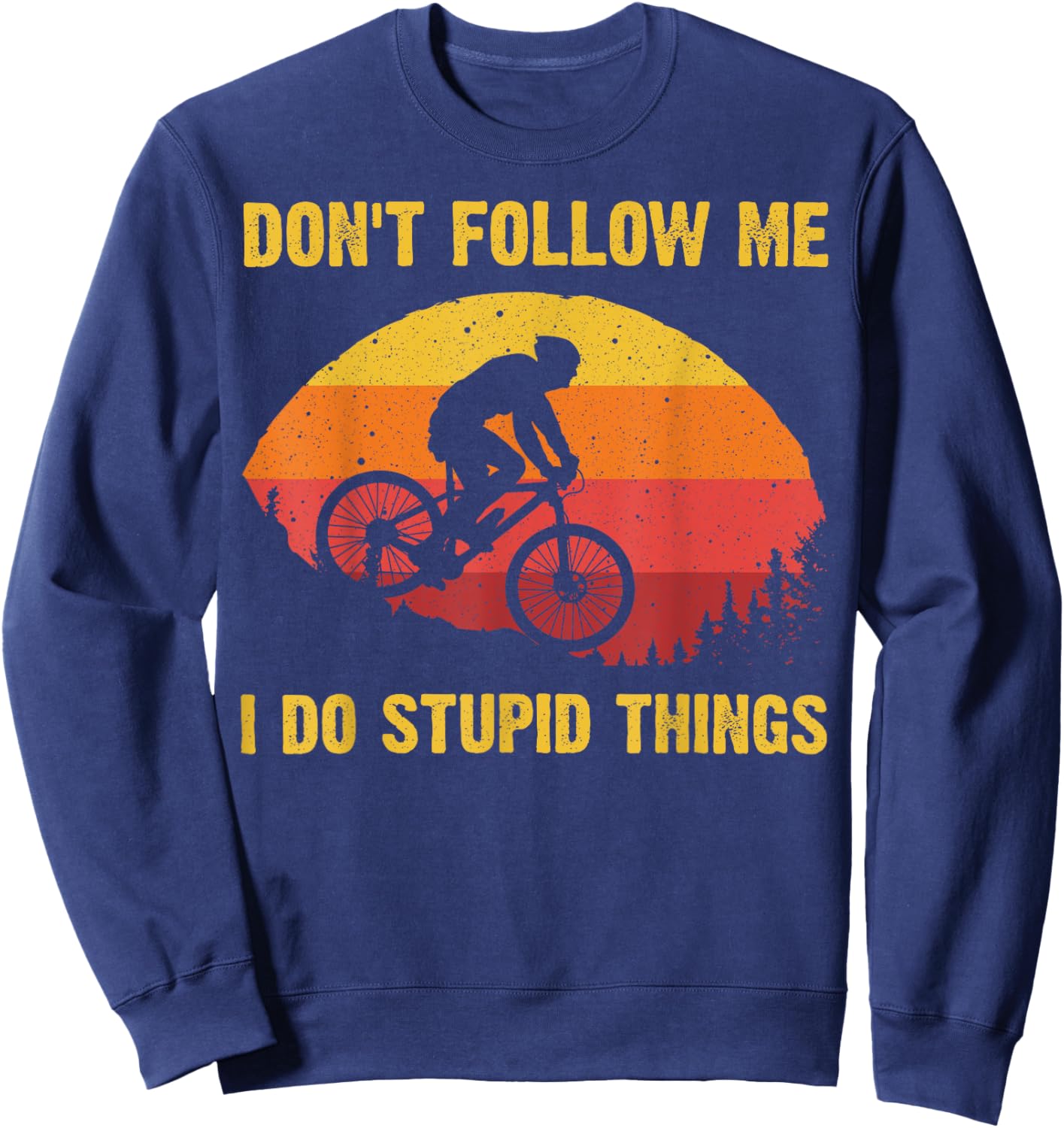 Cool Mountain Biking Women Biker MTB Bicycle Bike Sweatshirt - Sweatshirt | Navy