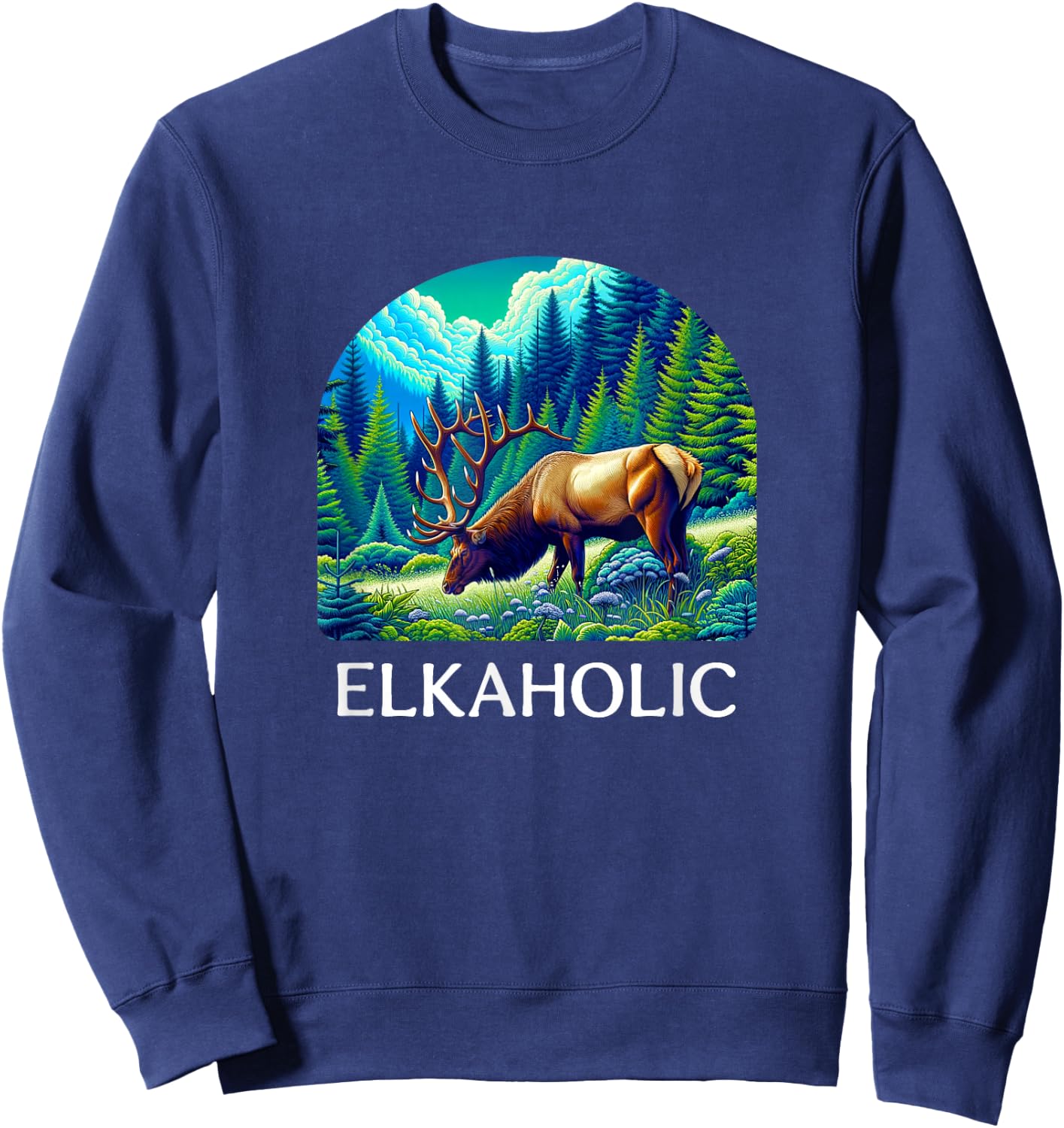 Elkaholic Sweatshirt - Sweatshirt | Navy