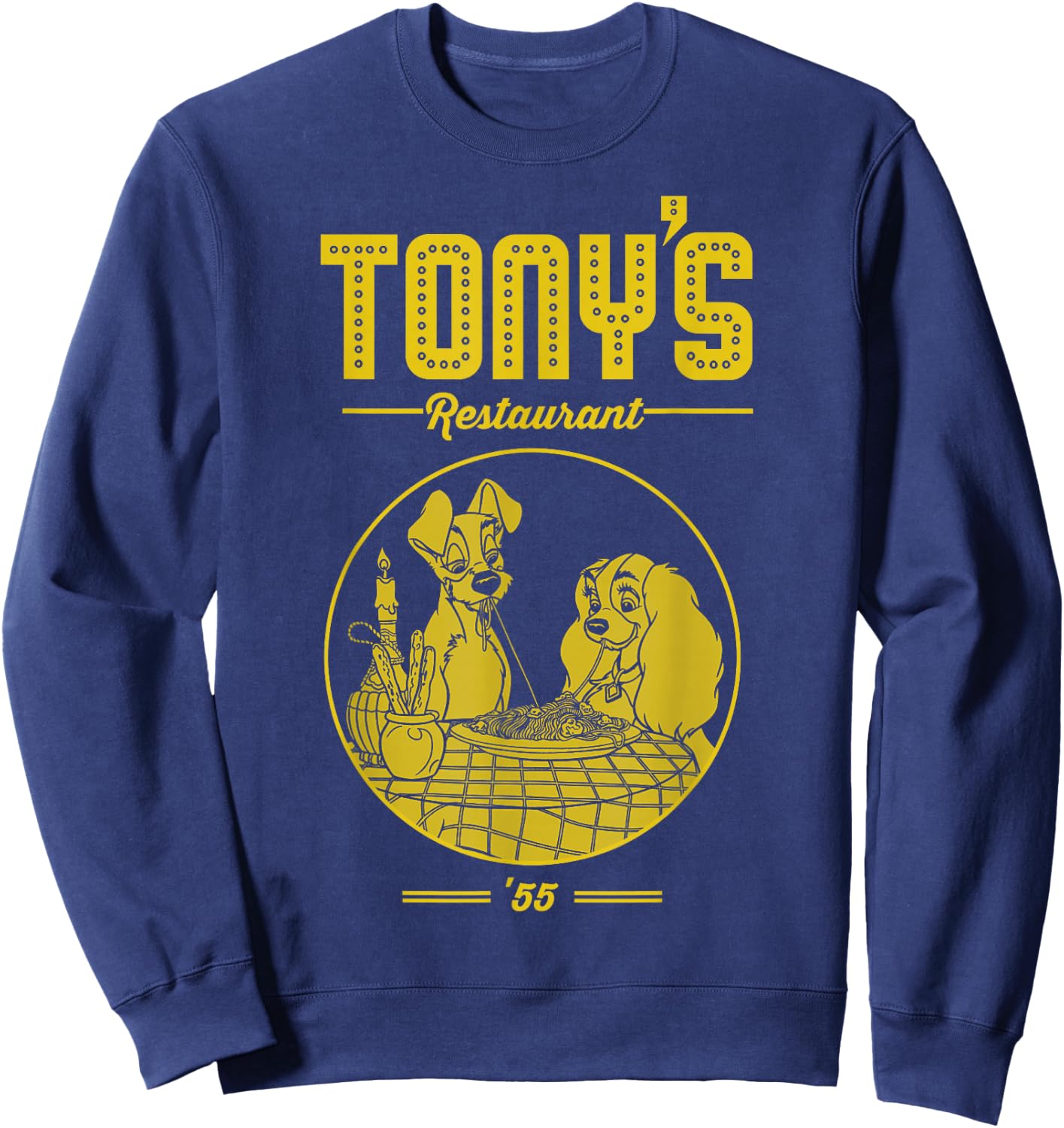 Disney Lady and The Tramp Tony's Restaurant Poster Small Sweatshirt - Sweatshirt | Navy