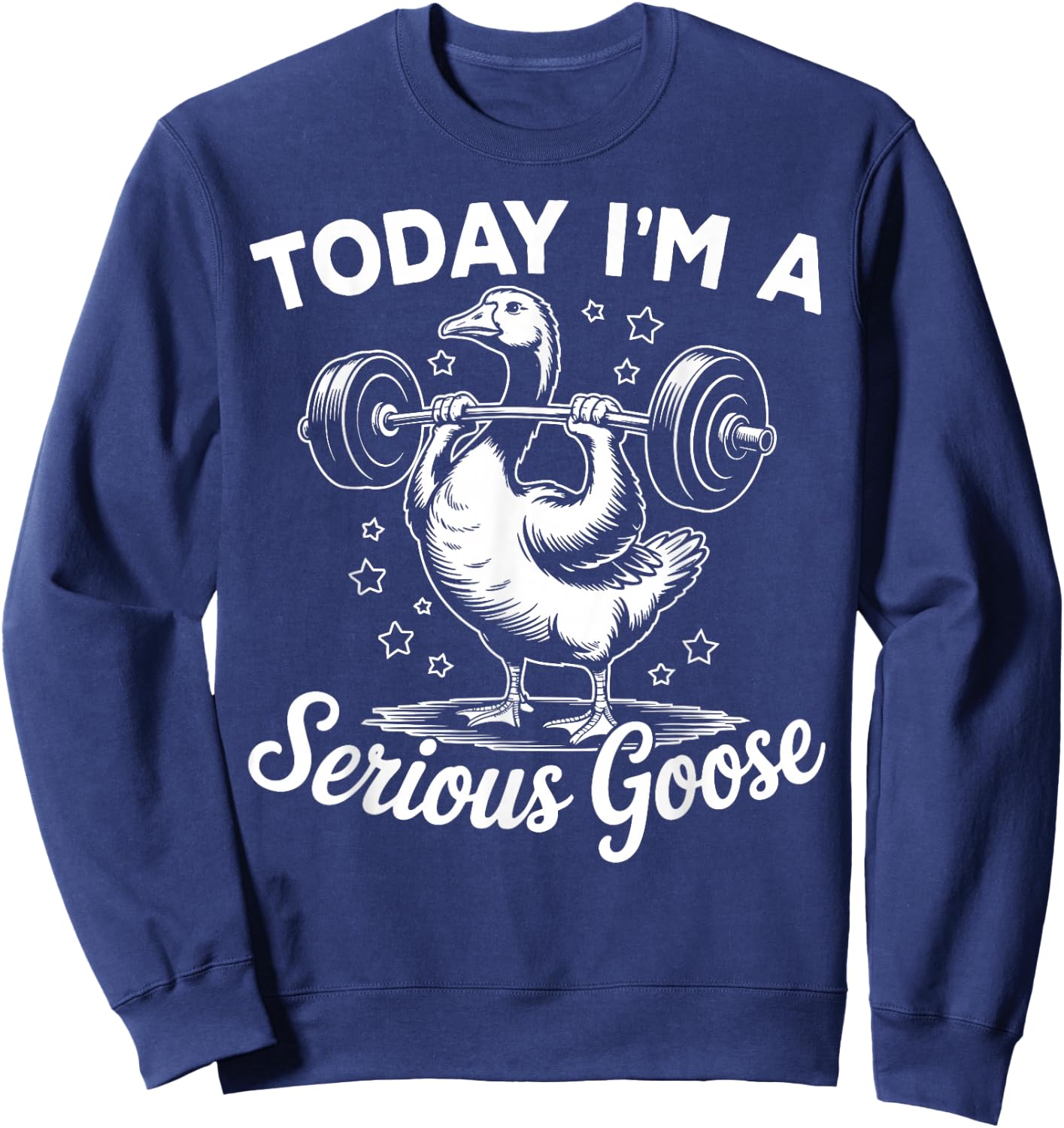 Today I'm a Serious Goose Funny Weight Lifting Gym Workout Sweatshirt - Sweatshirt | Navy