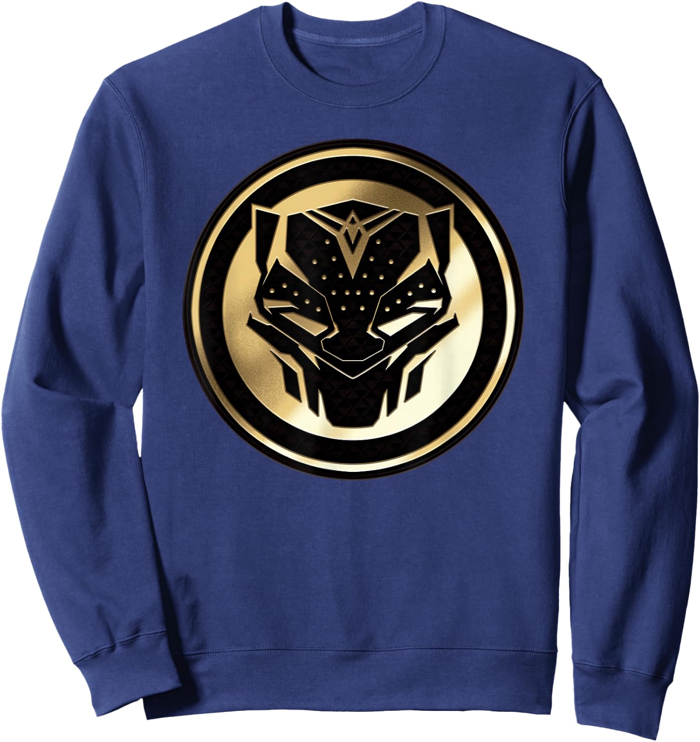 Marvel Black Panther: Wakanda Forever New Panther Mask Gold , black Sweatshirt - Sweatshirt | Navy