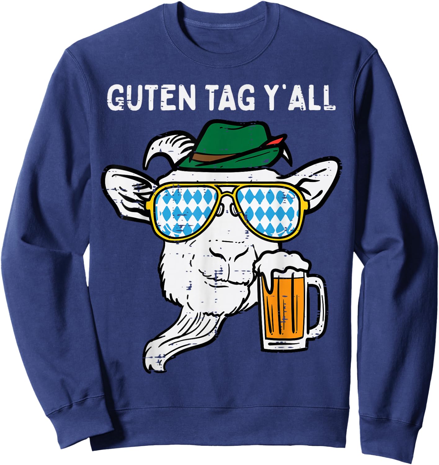 Goat Bavarian Octoberfest German Oktoberfest Men Women Sweatshirt - Sweatshirt | Navy