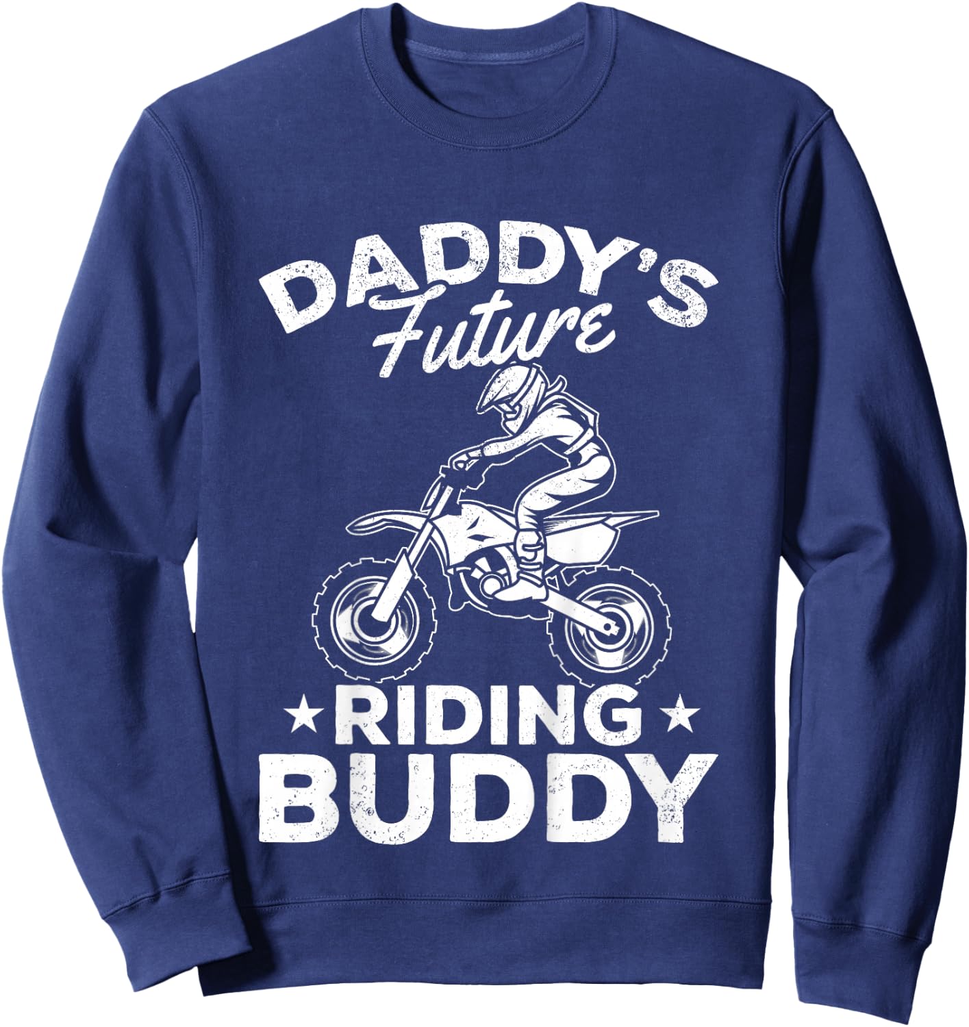 Daddy's Future Riding Buddy Motocross Kids Dirt Bike Boy Sweatshirt - Sweatshirt | Navy