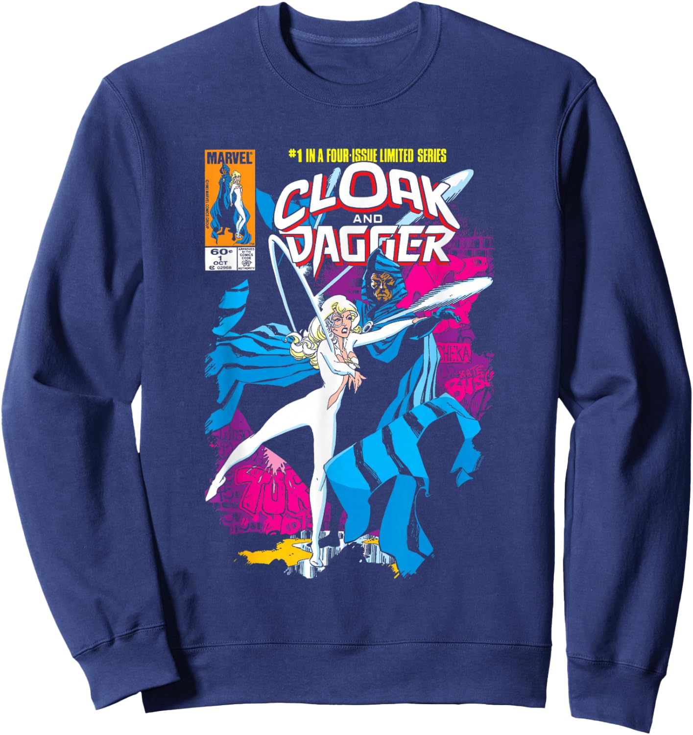 Cloak And Dagger Comic Cover Sweatshirt - Sweatshirt | Navy