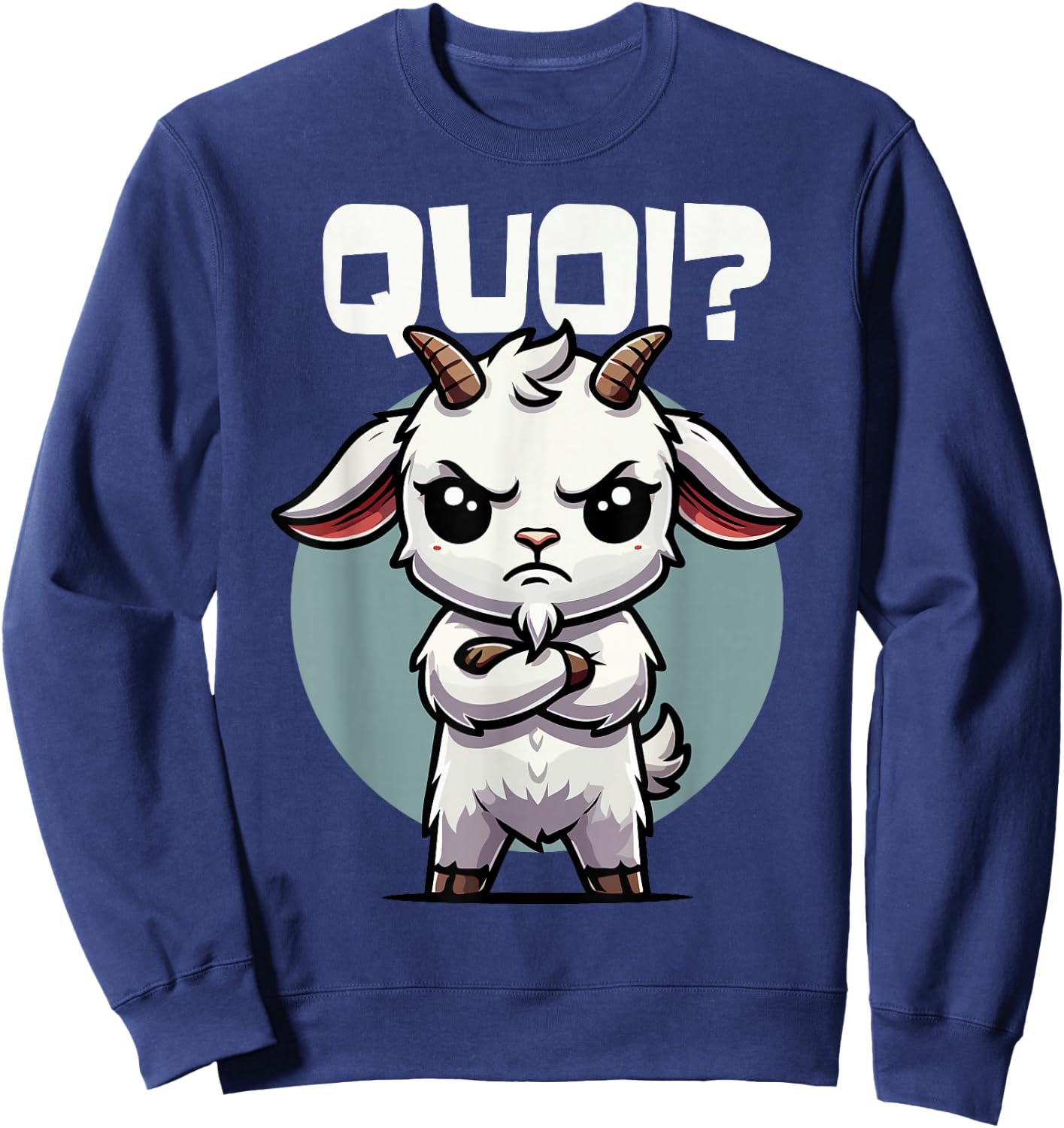 Goat Funny Girls Boys Goats , Black, S Sweatshirt - Sweatshirt | Navy