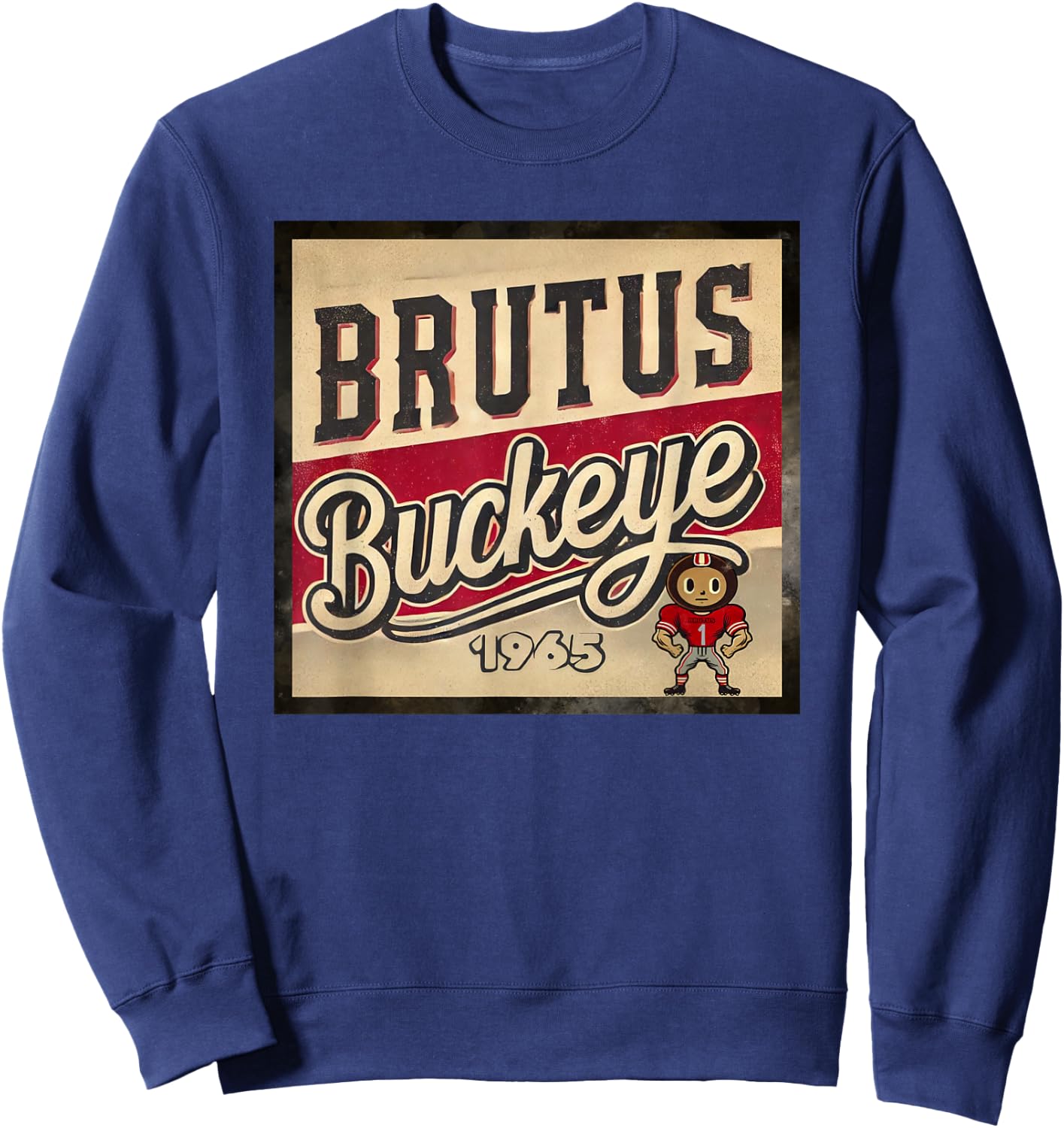 Vintage Brutus Buckeye Sweatshirt - Sweatshirt | Navy