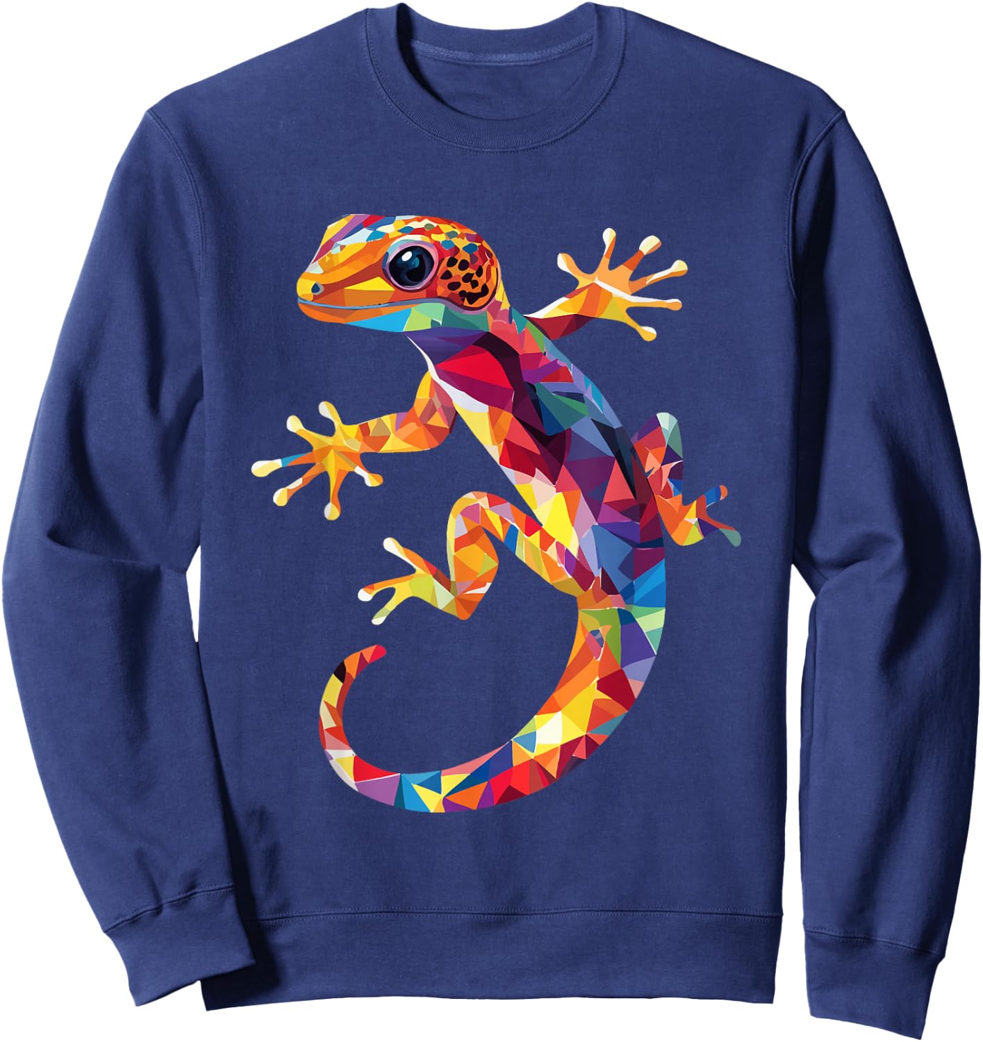 Leopard Gecko Color Pop Art Gecko Lovers , Black, S Sweatshirt - Sweatshirt | Navy