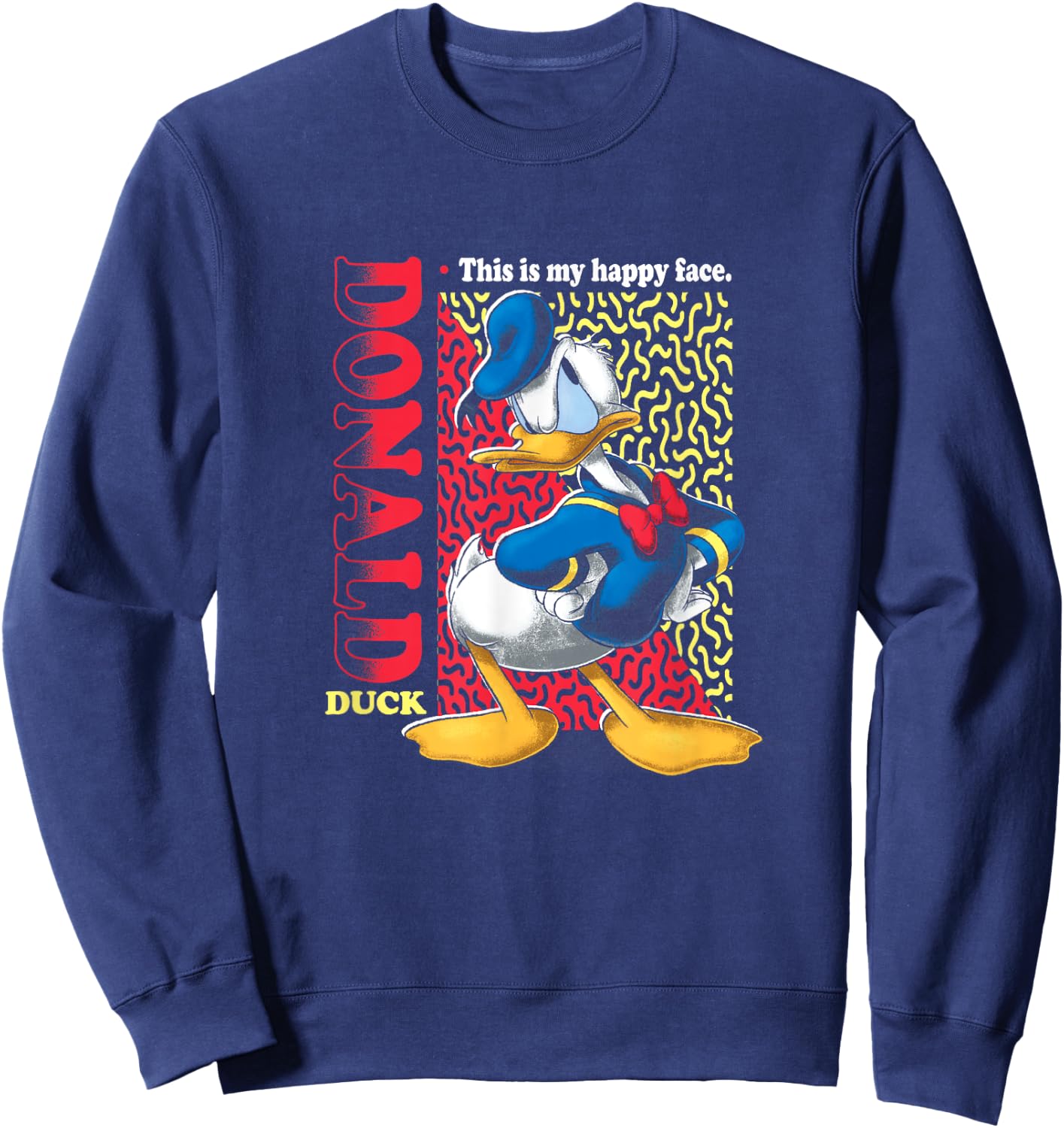 Disney Mickey And Friends Donald Duck Classic Happy Face Sweatshirt - Sweatshirt | Navy
