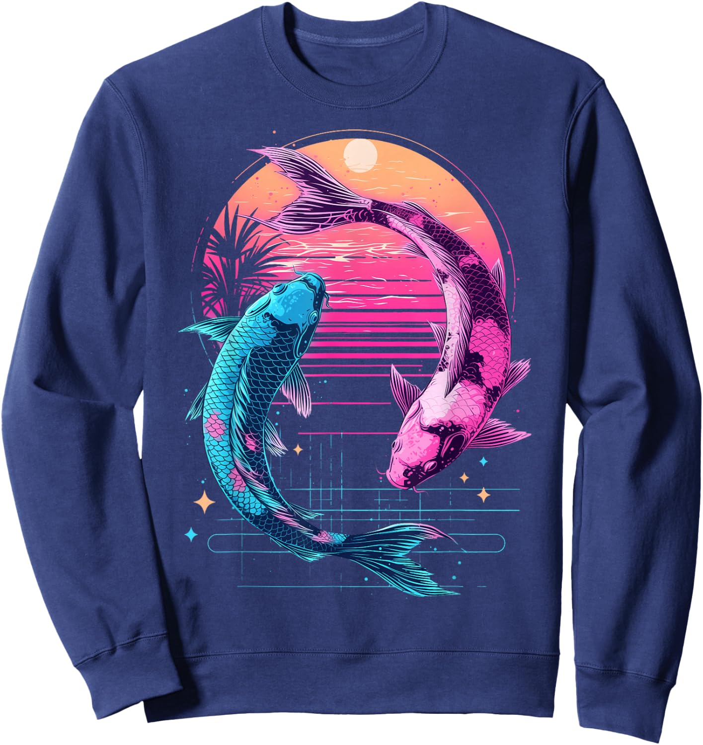 Koi Japonais Aesthtetic Japon Sweatshirt - Sweatshirt | Navy