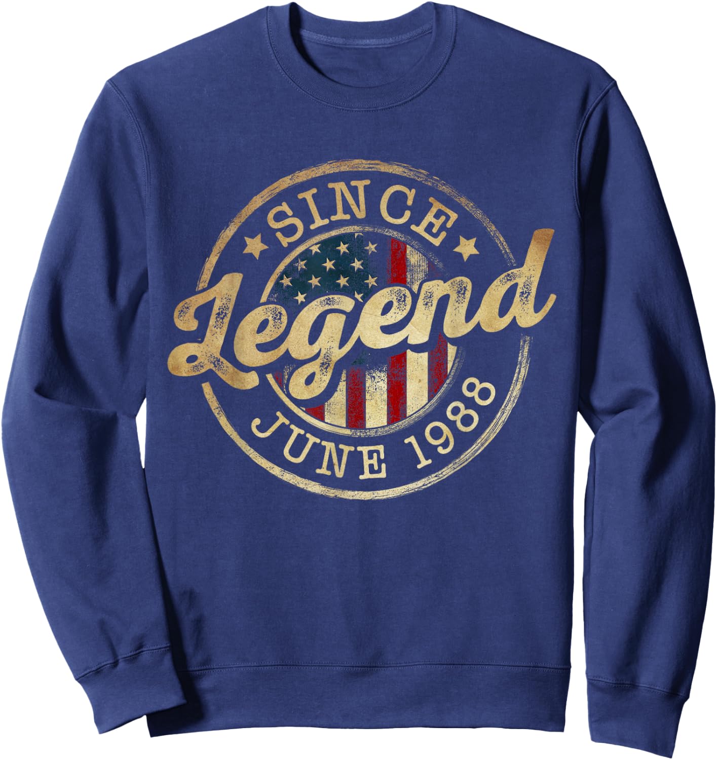 Legend Since June 1988 Vintage 38th Birthday Classic Sweatshirt - Sweatshirt | Navy