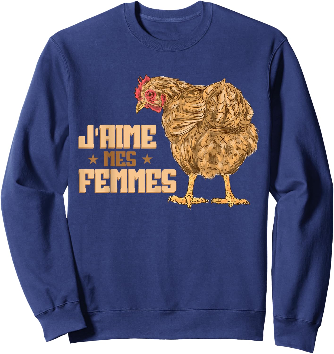 Chicken Amateur Hens Humor Chicken Coop , Black, S Sweatshirt - Sweatshirt | Navy