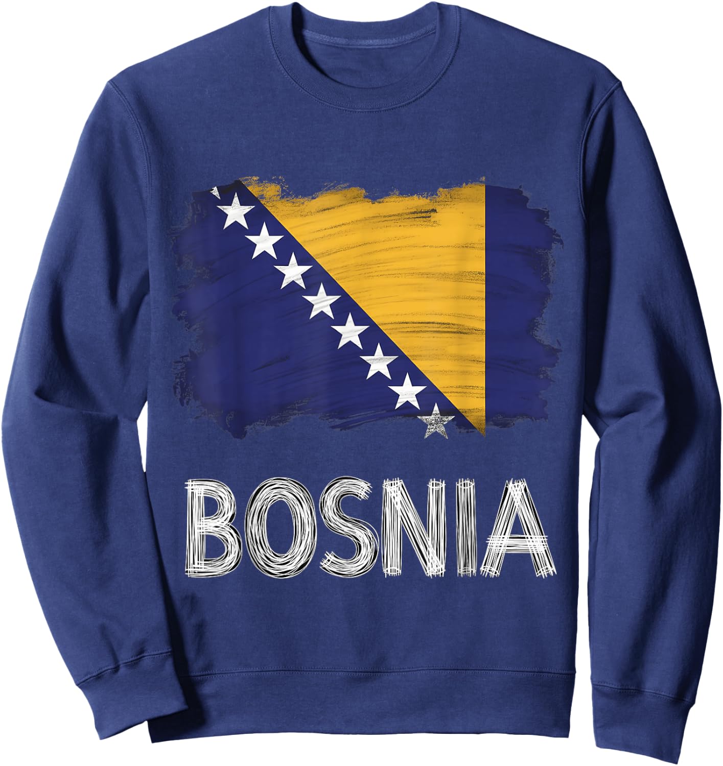 Bosnia and Herzegovina Flag Bosnian Roots Sweatshirt - Sweatshirt | Navy