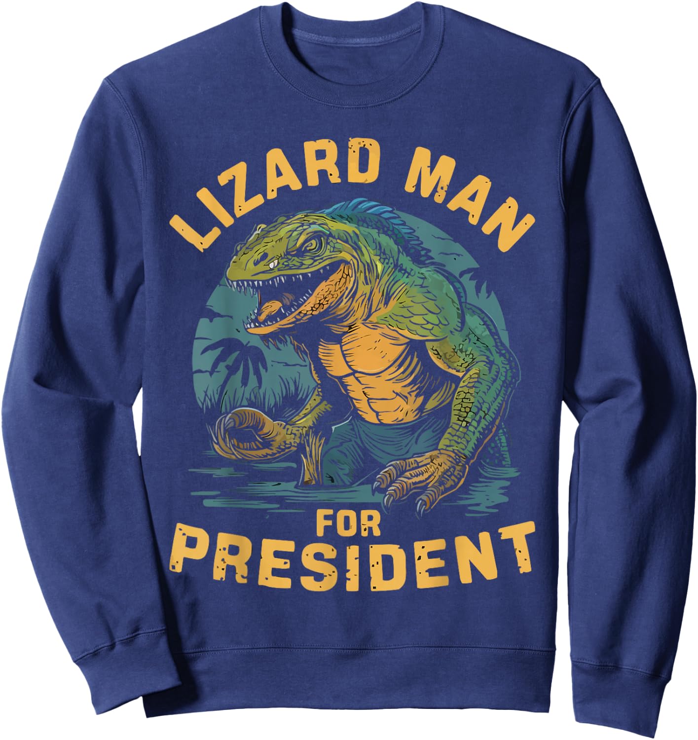 Lizard Man of Scape Ore Swamp Cryptozoology Cryptid Sweatshirt - Sweatshirt | Navy