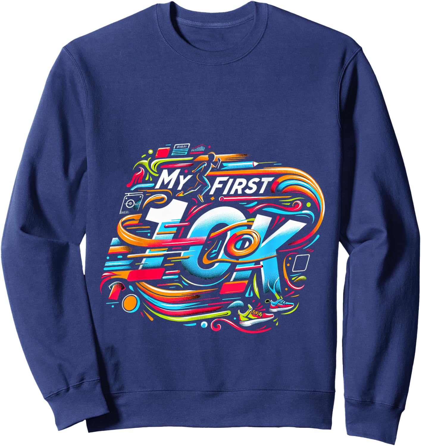 My First 10K Beginner Achievement Marathon Sweatshirt - Sweatshirt | Navy